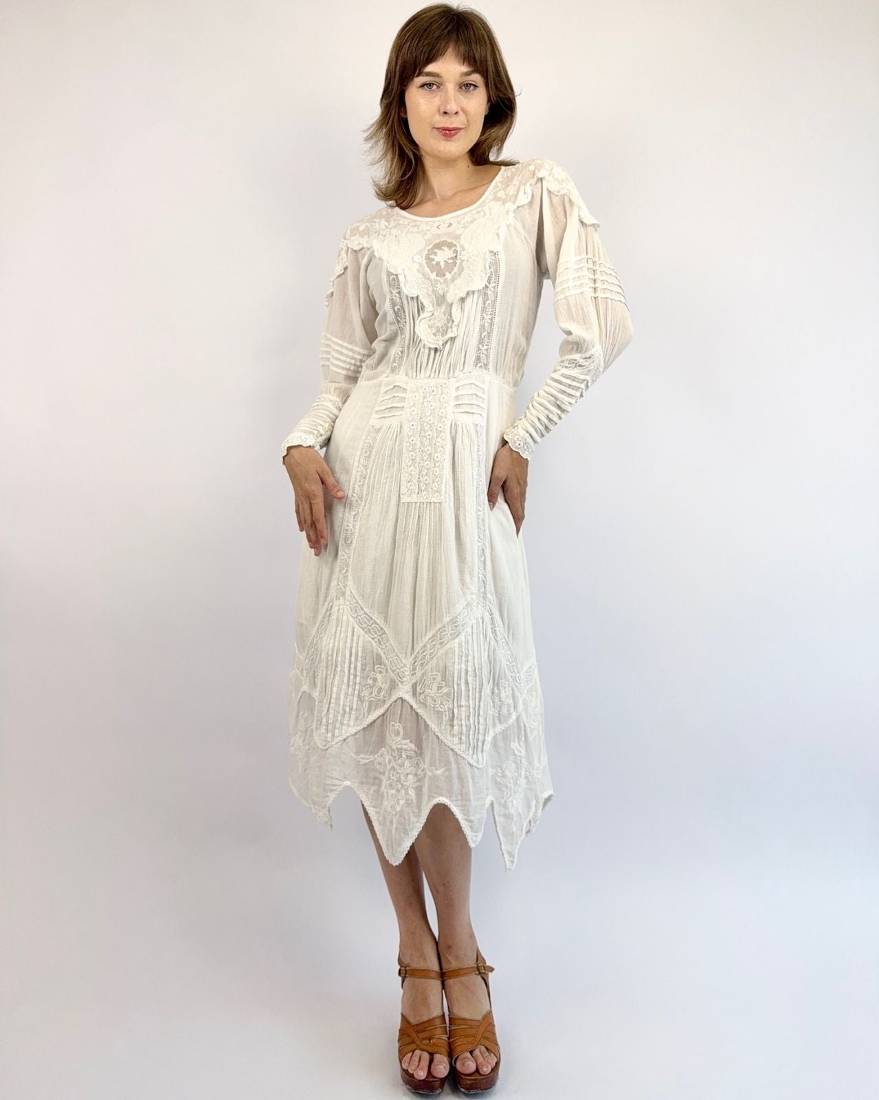 70s The Daily Doily Edwardian Lace Dress