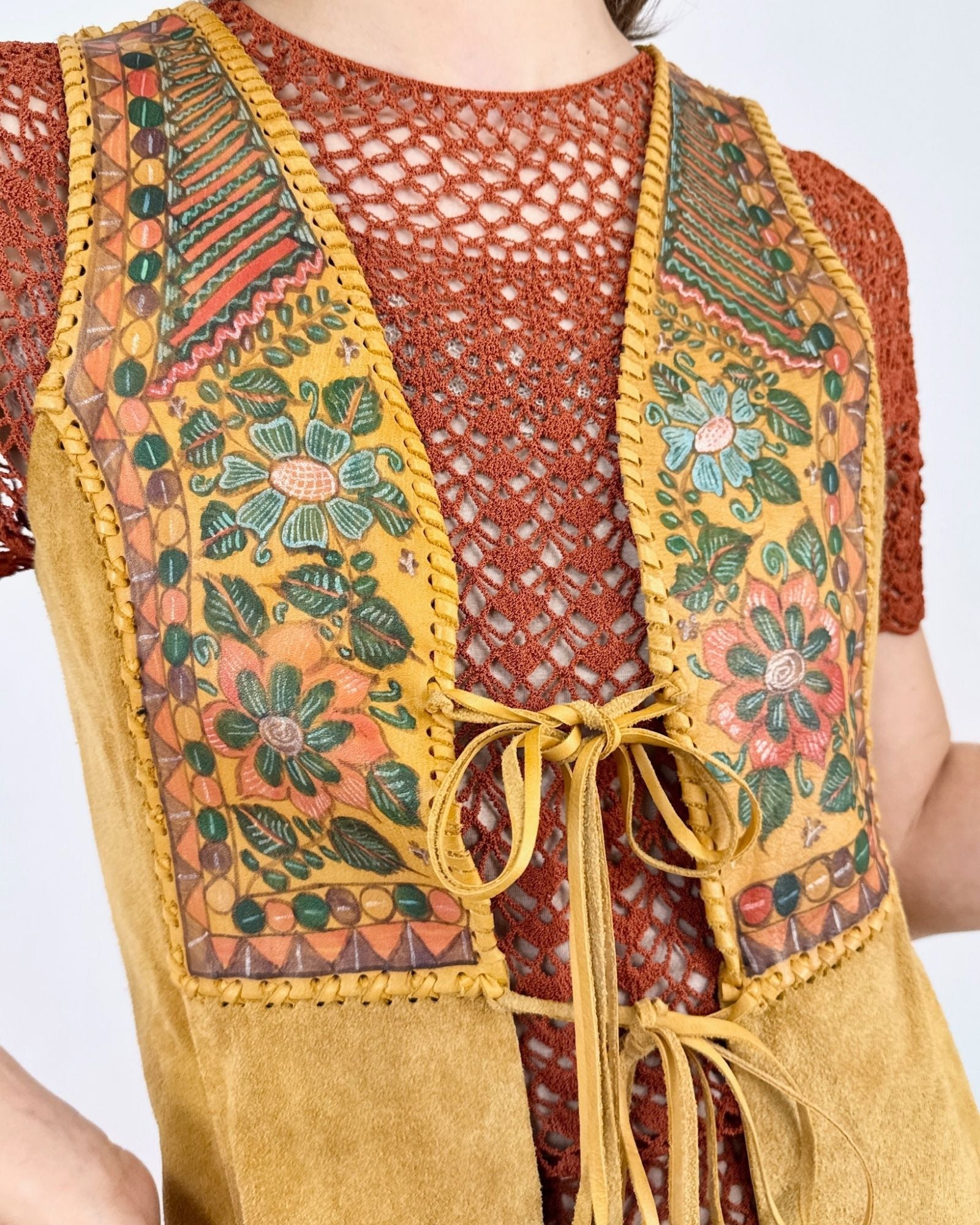 Sweet n' Suede Char Longline Vest