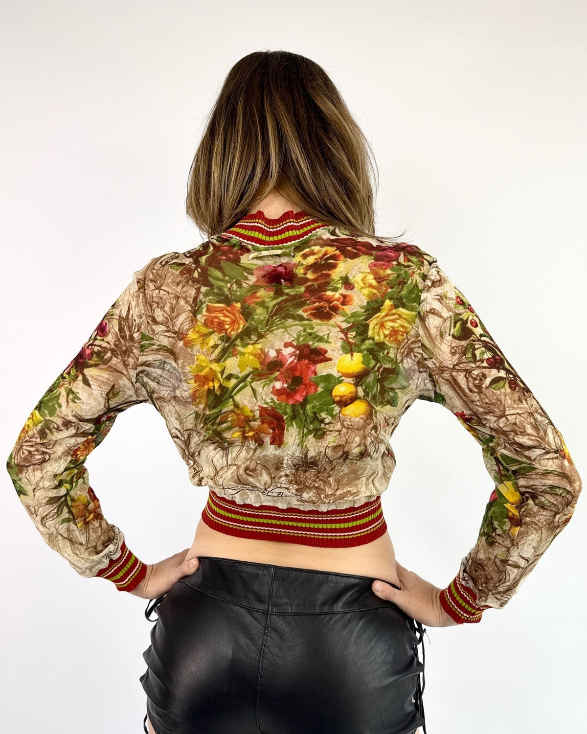 Jean Paul Gaultier 1999 Varsity Blooms Jacket