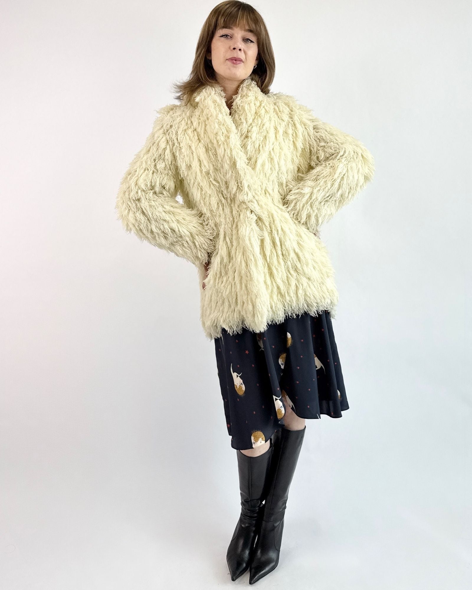 Textural Tundra Yarn Coat
