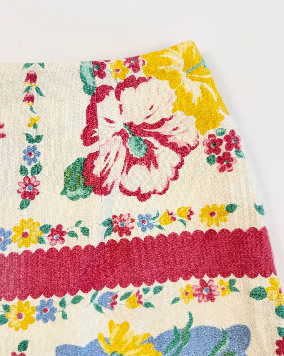 1950s Floral Cotton Shorts