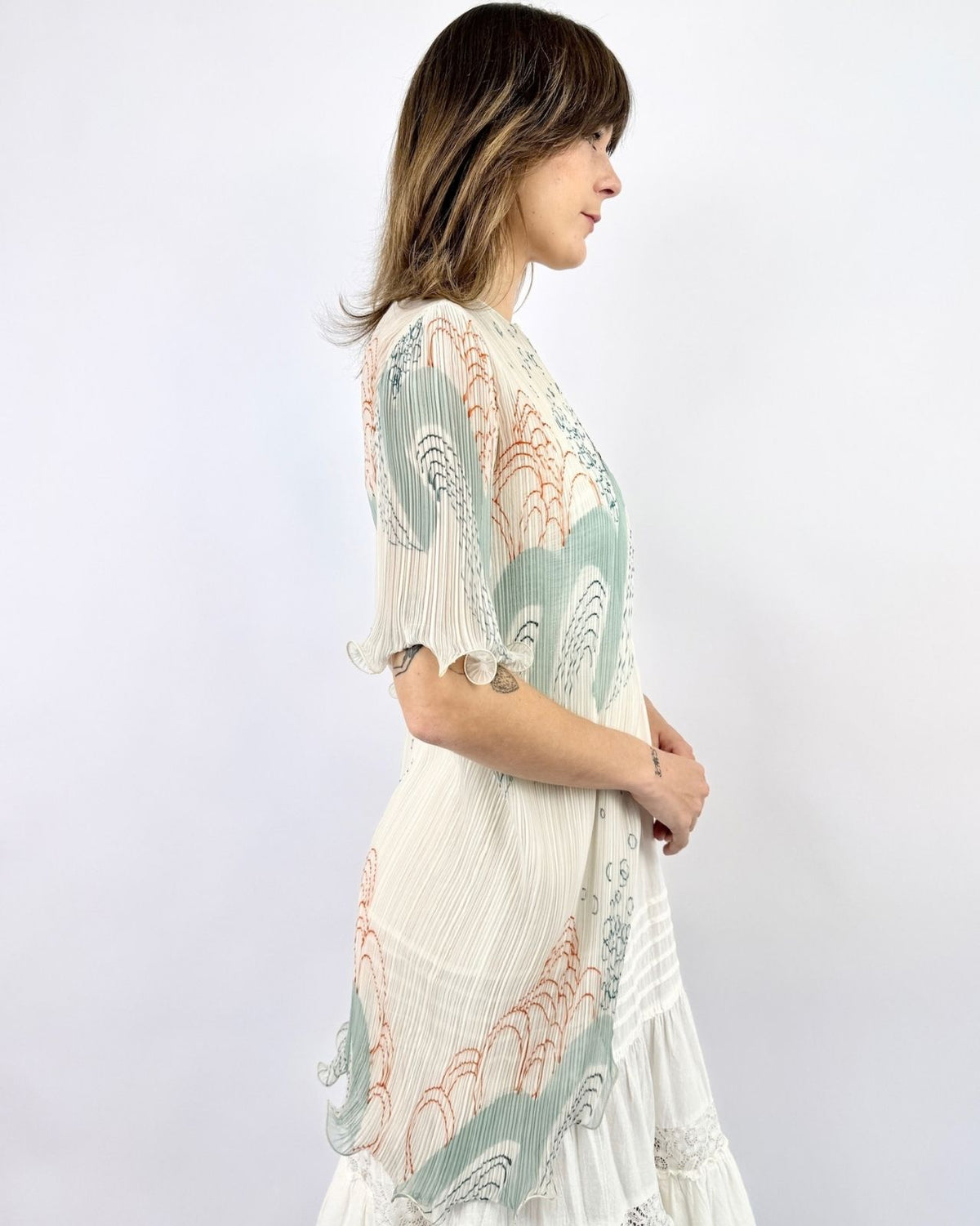 Mists of The Aegean Plissé Robe
