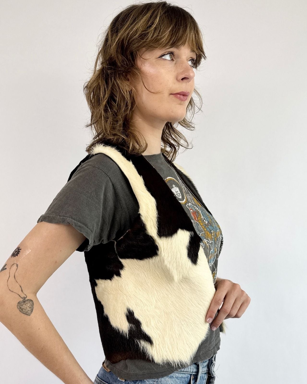 In The Meadow Classic Cowhide Vest