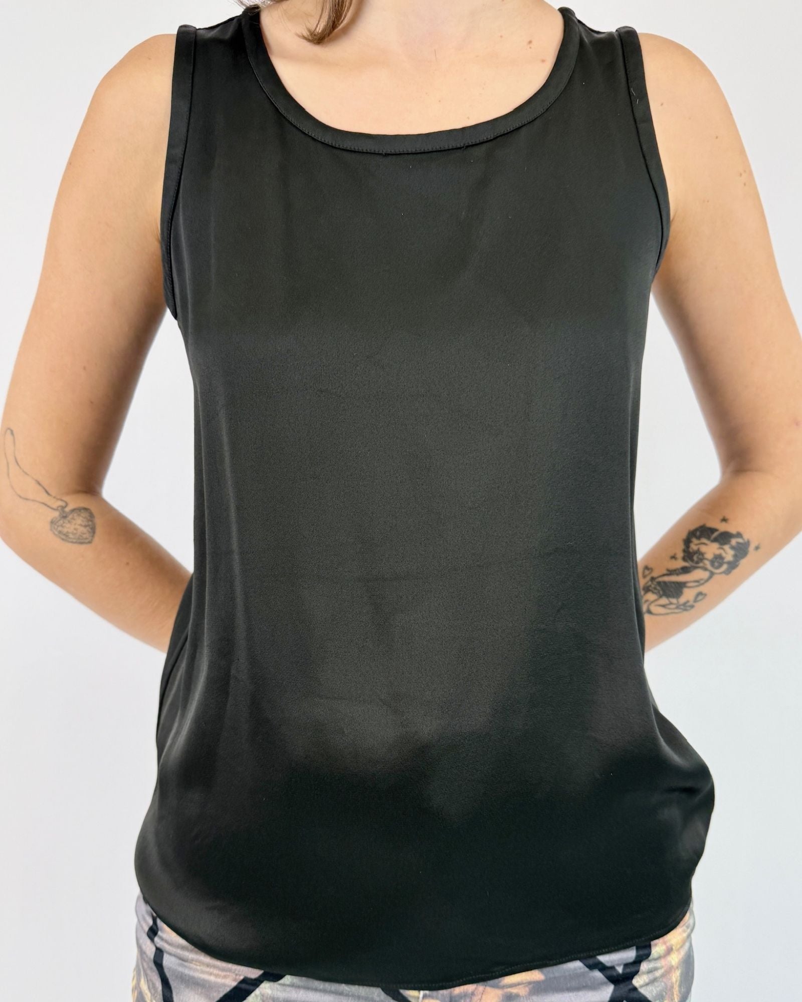 YSL Black Silk Tank