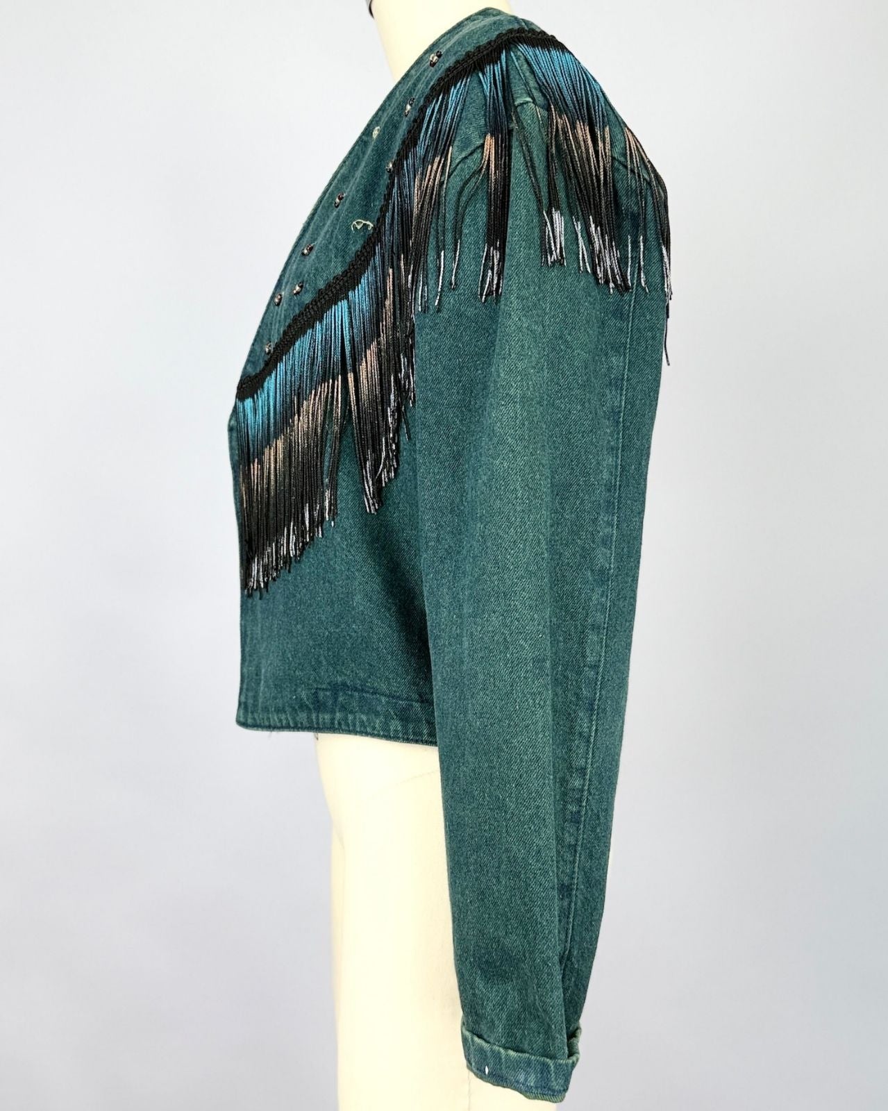 90s Over-dyed Green Denim Jacket