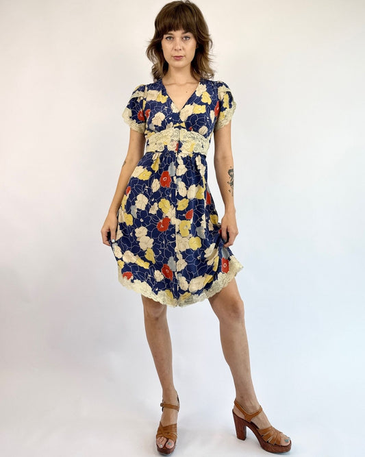 Betsey Johnson Primary Fields 90s Floral dress