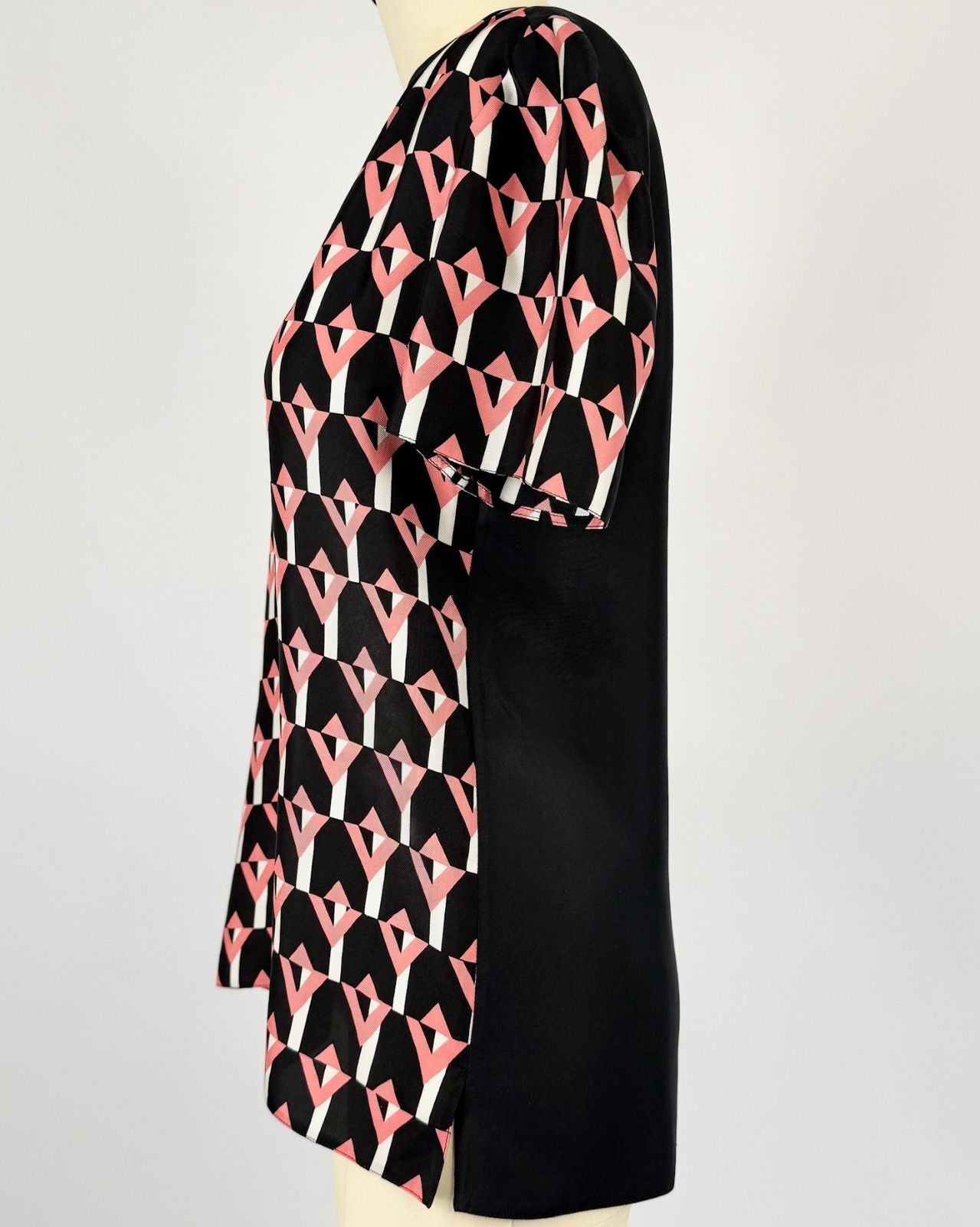 Prada Silk Geometric Printed Blouse