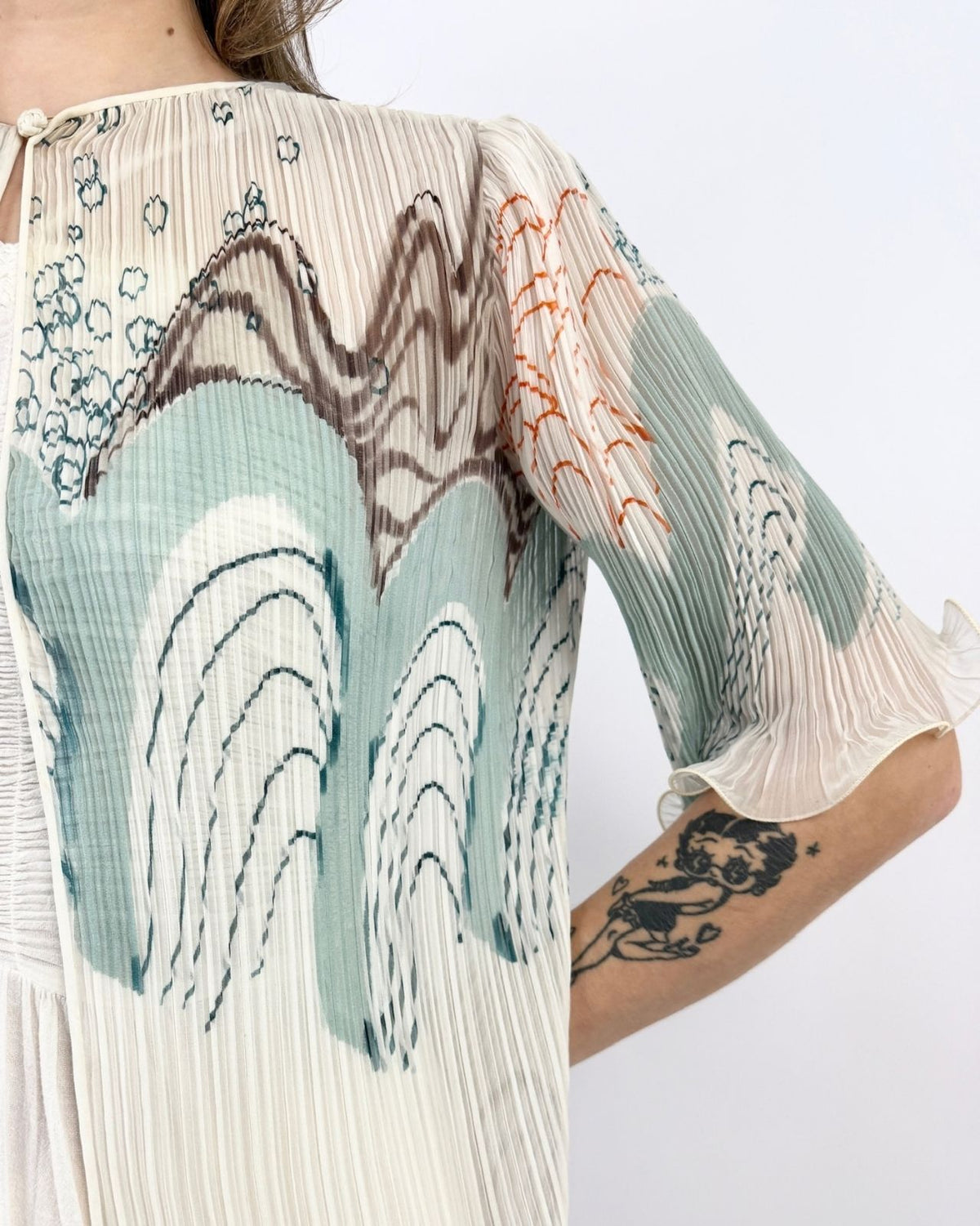 Mists of The Aegean Plissé Robe