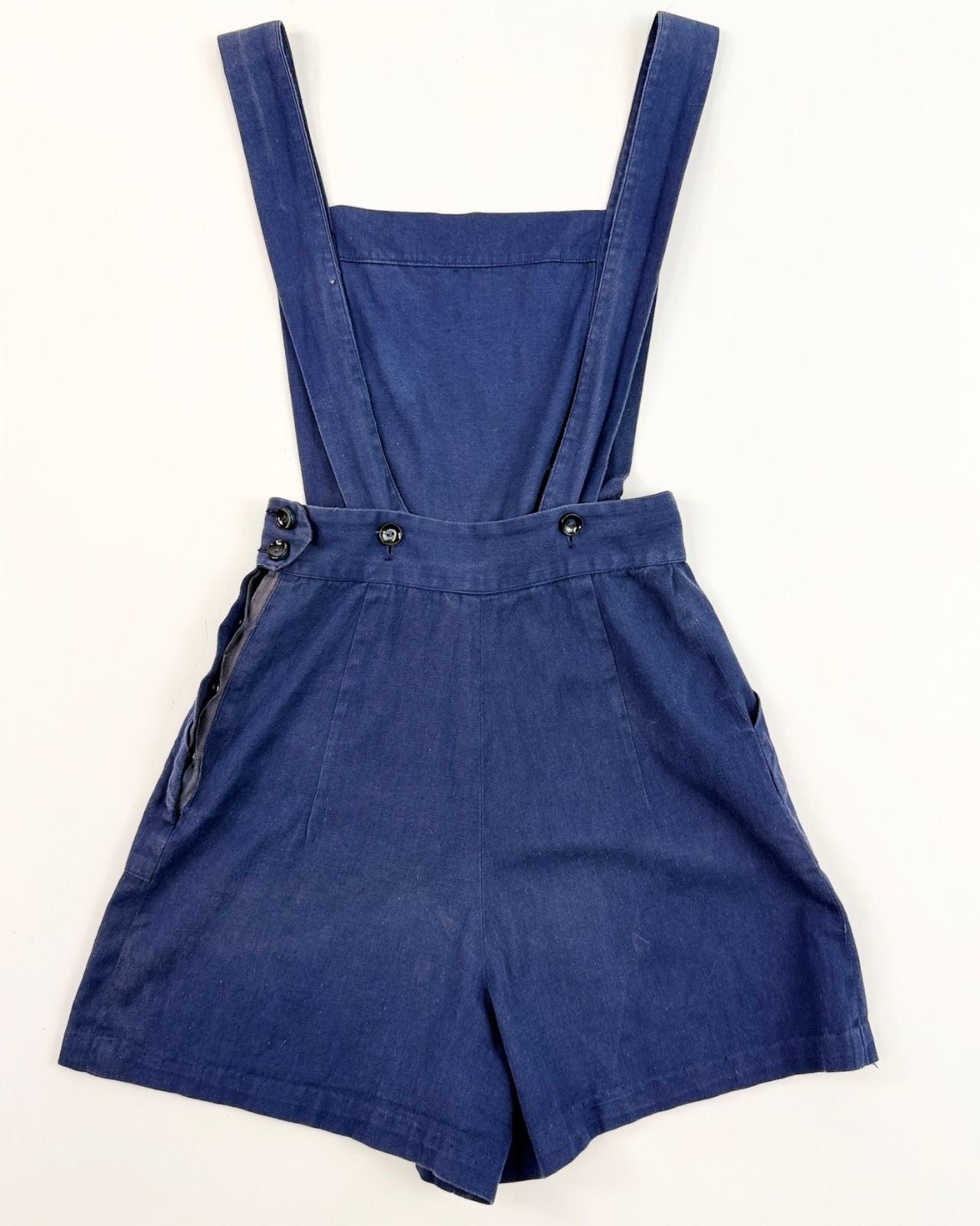 Navy Cotton Shortalls