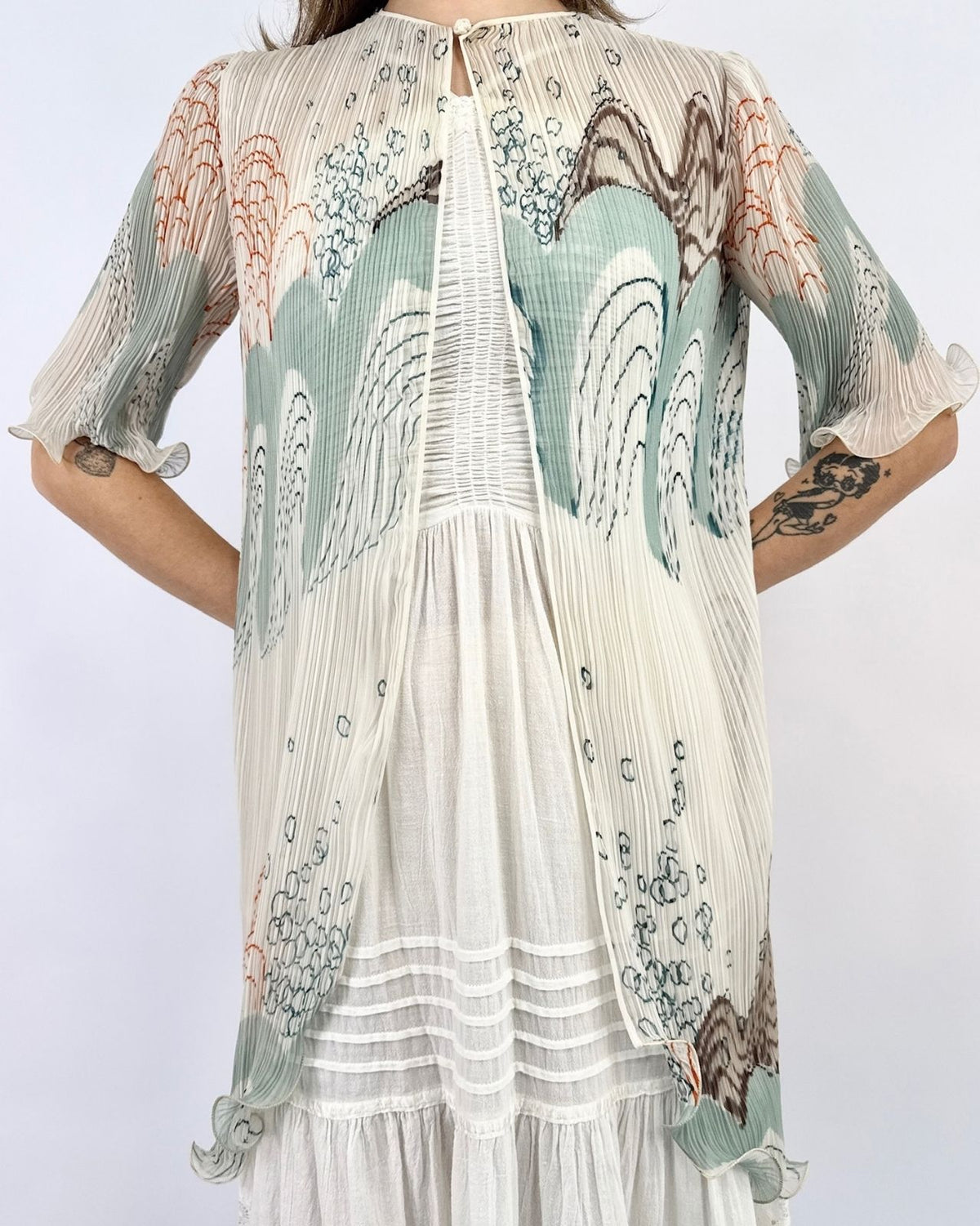 Mists of The Aegean Plissé Robe