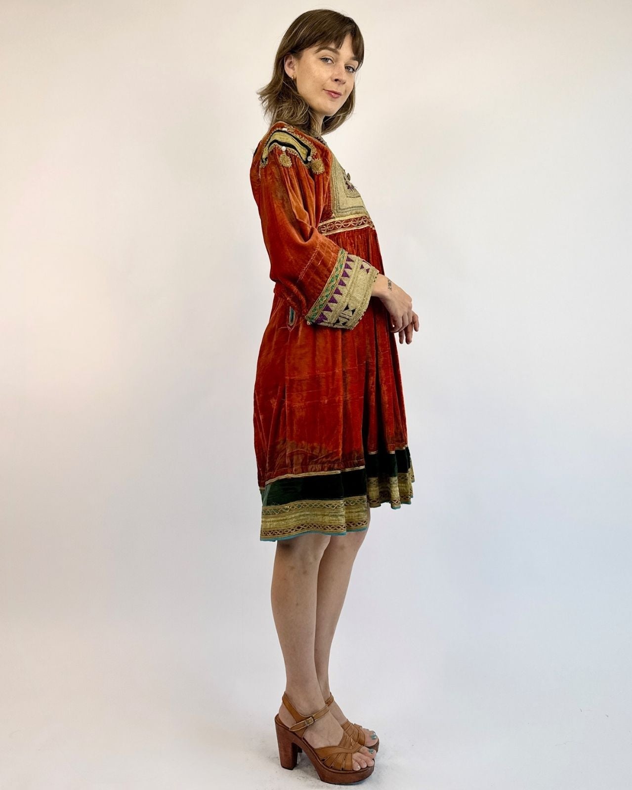 Afghan Citrine Centuries Folk Art Dress