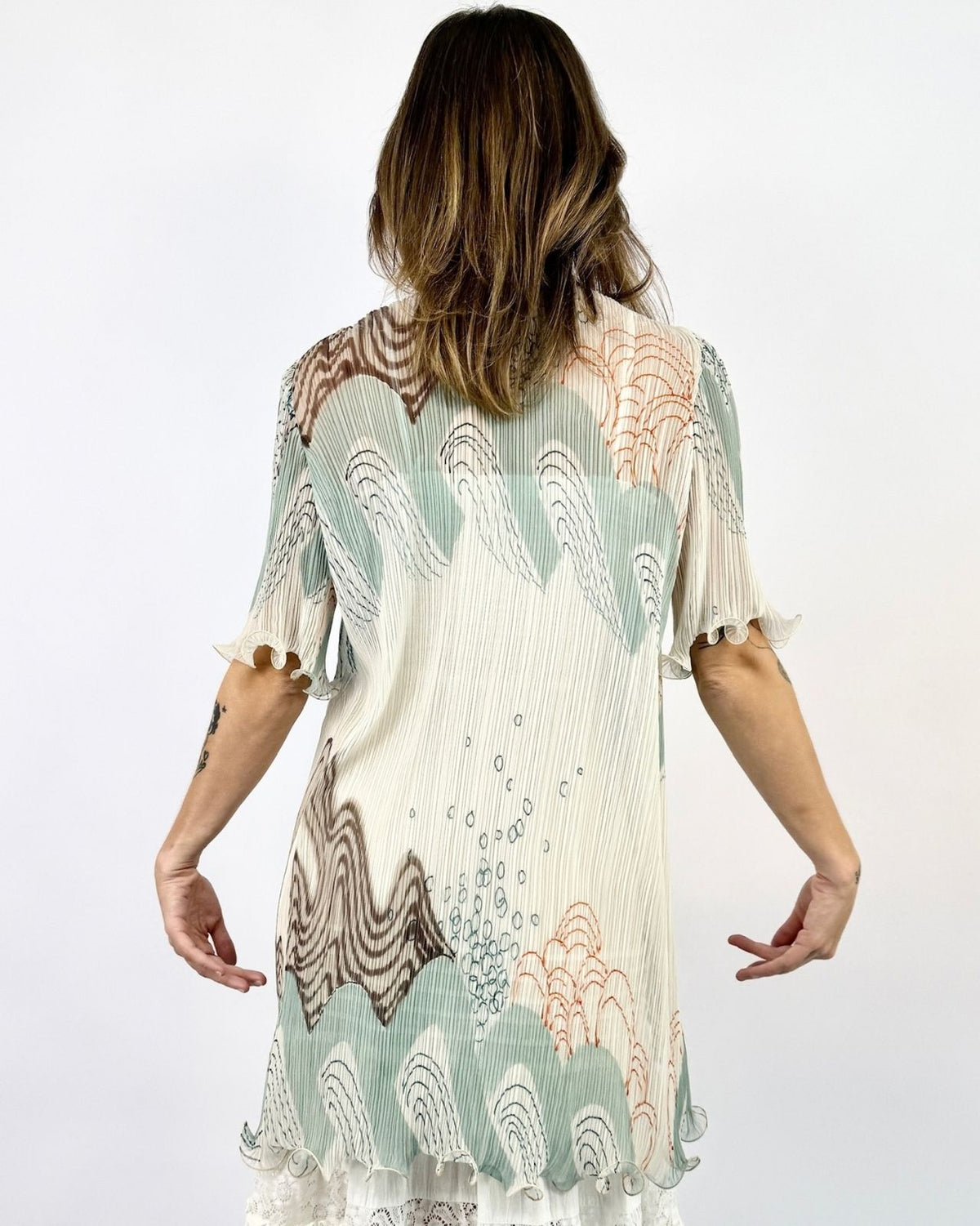 Mists of The Aegean Plissé Robe