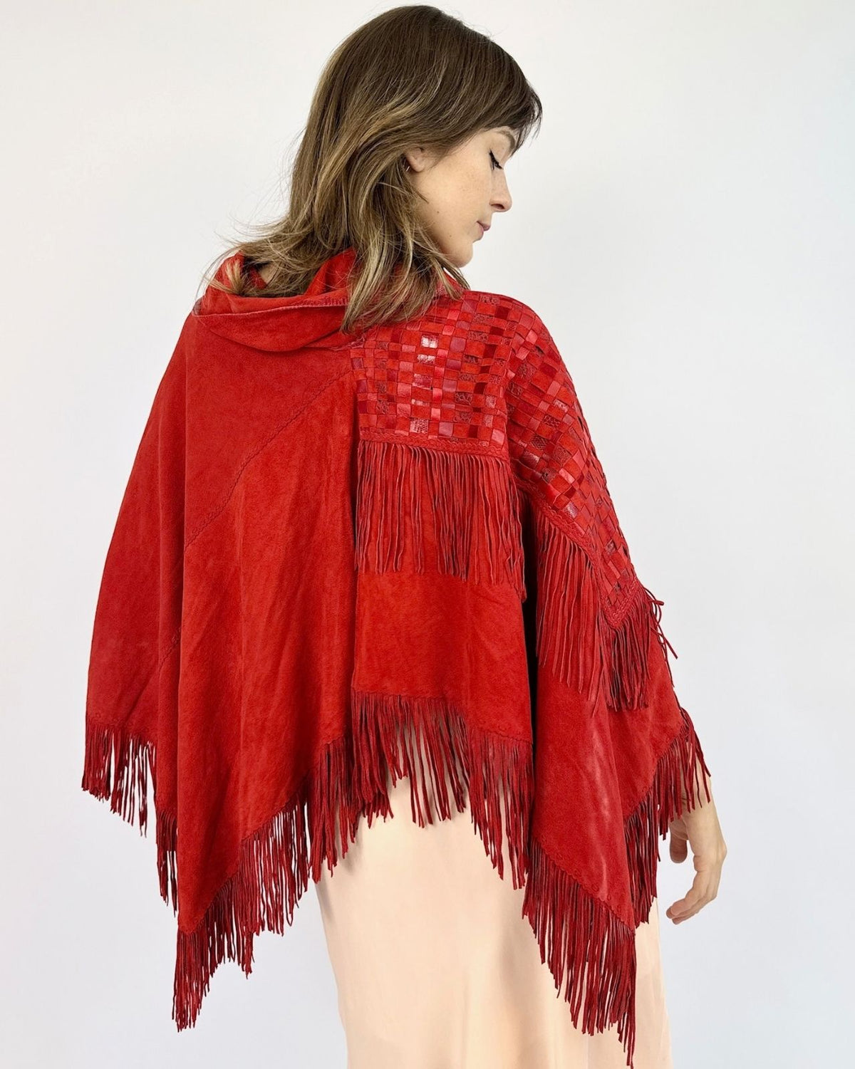 Gossamer Wings Woven Romance Suede Poncho