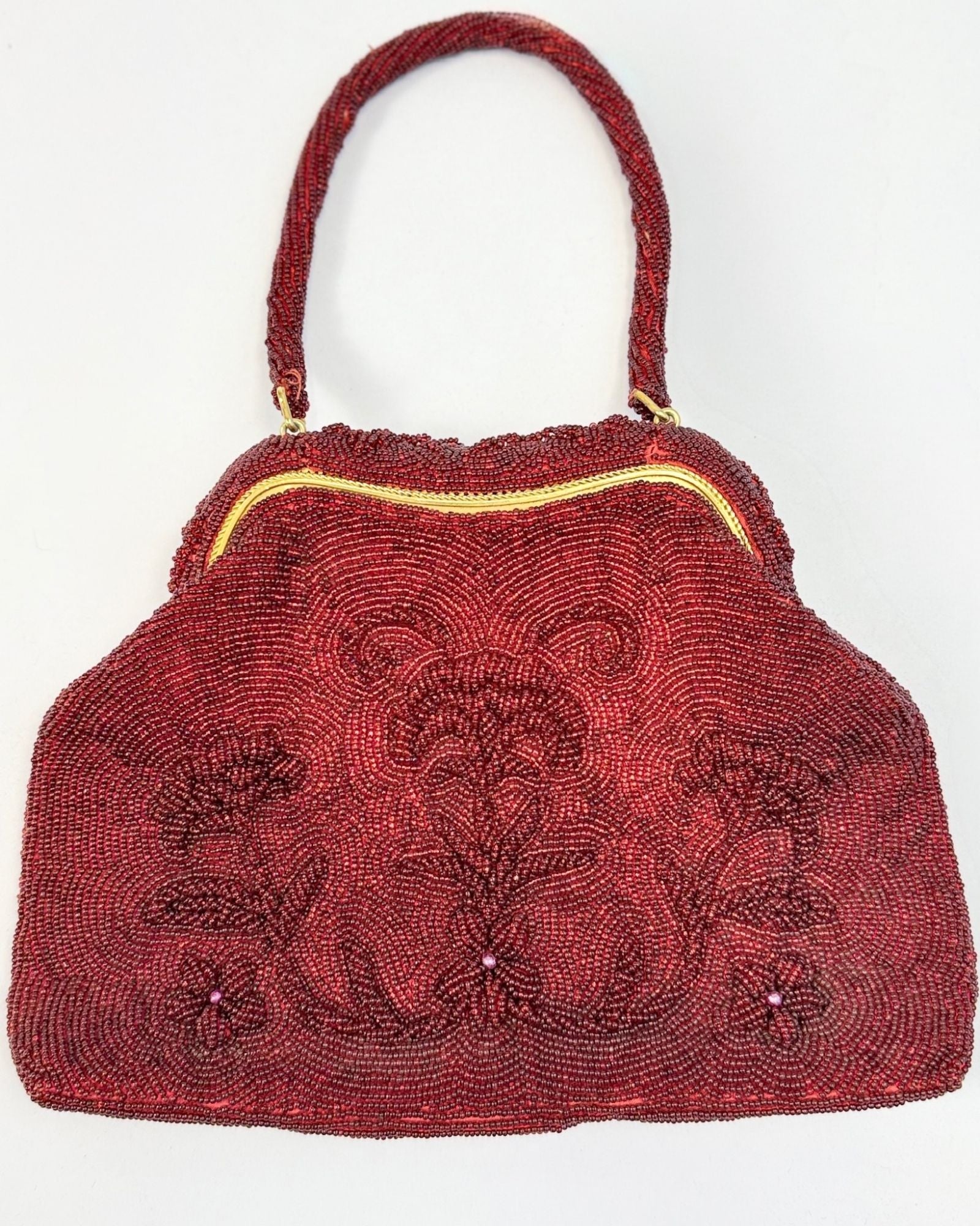 Red Beaded Bag