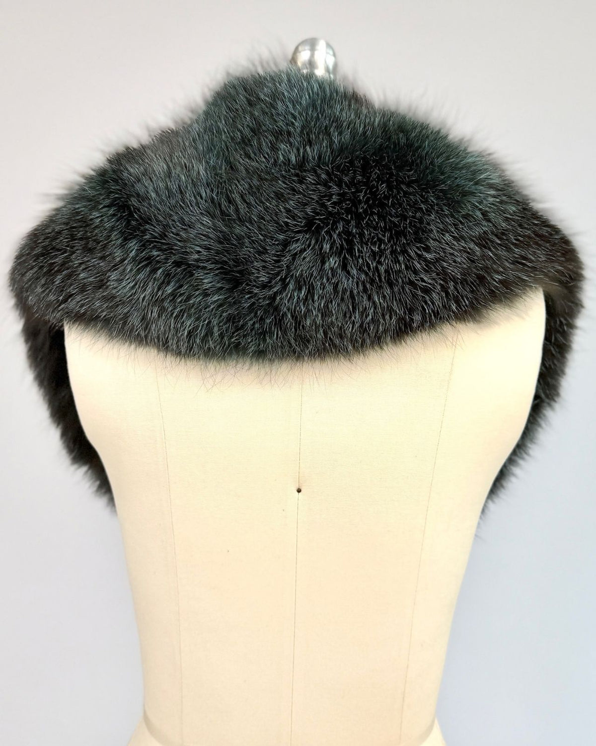 Turquoise Fox Fur Collar
