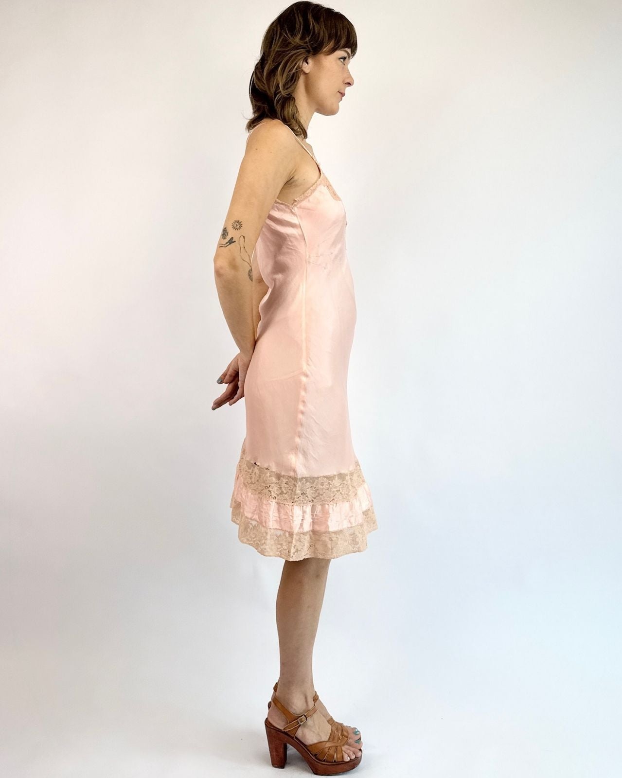 1940s Flirty Confections Pink Slip Dress