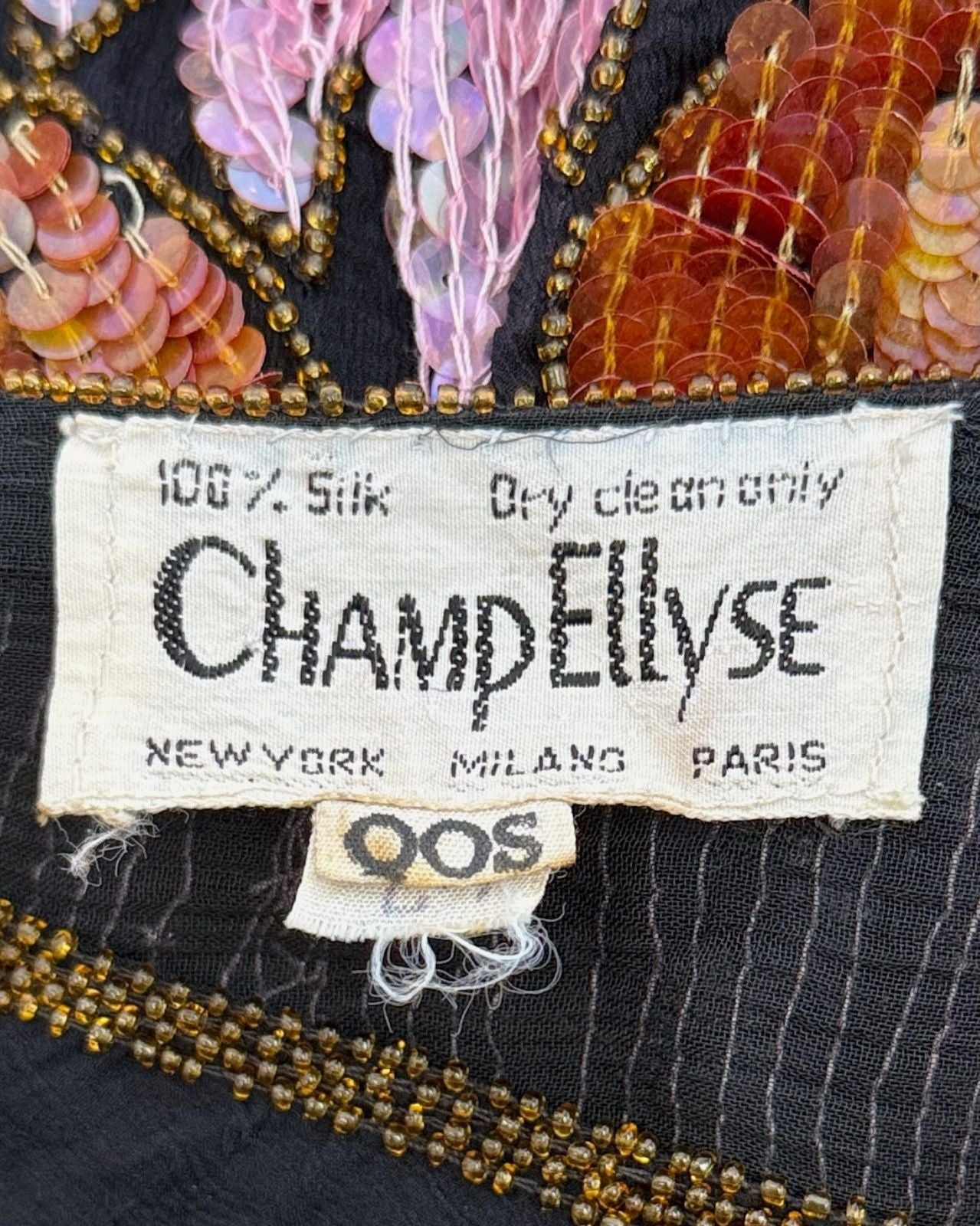 Pink and Orange Sequin Butterfly Blouse