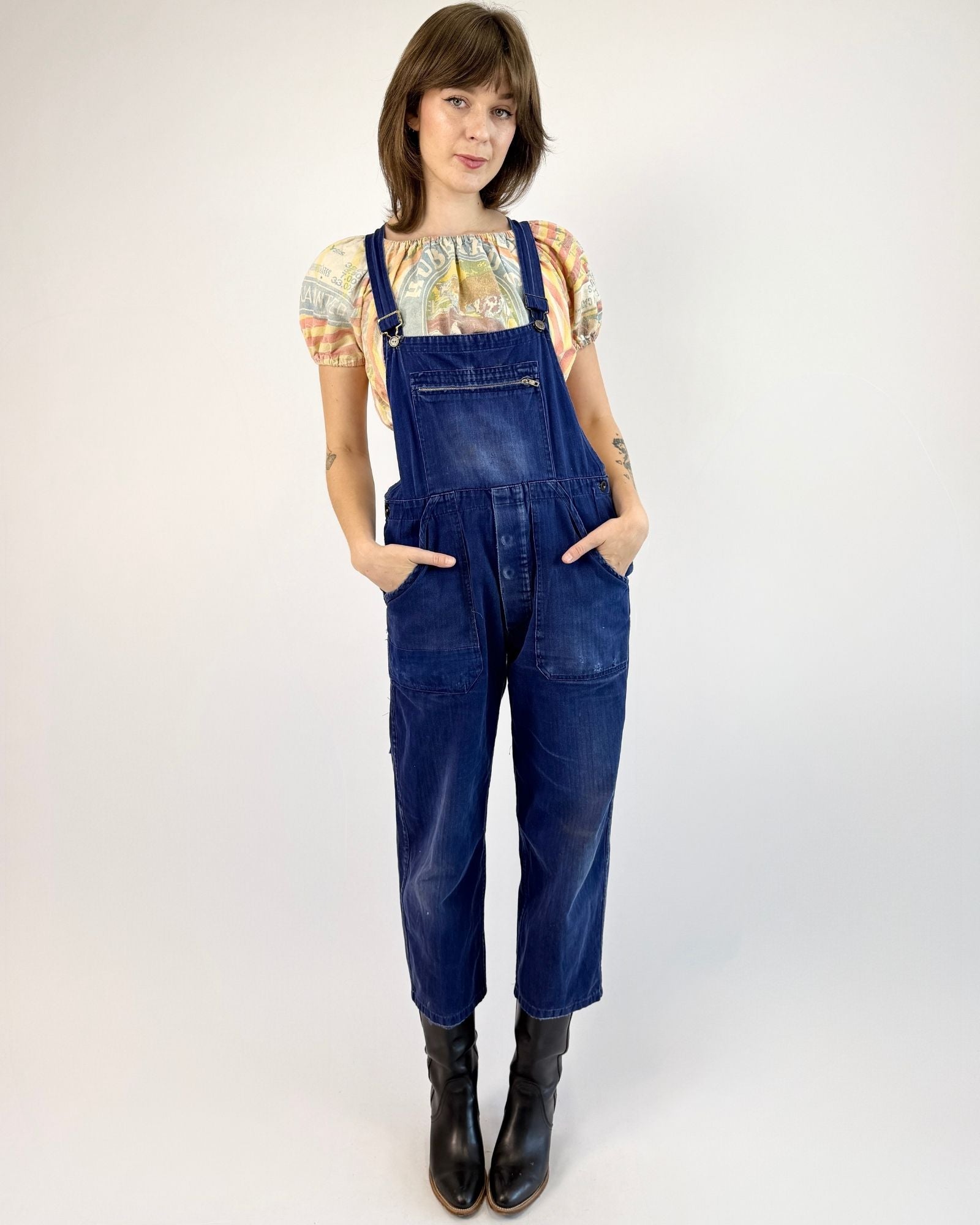 40s Garden Days French Workwear Overalls