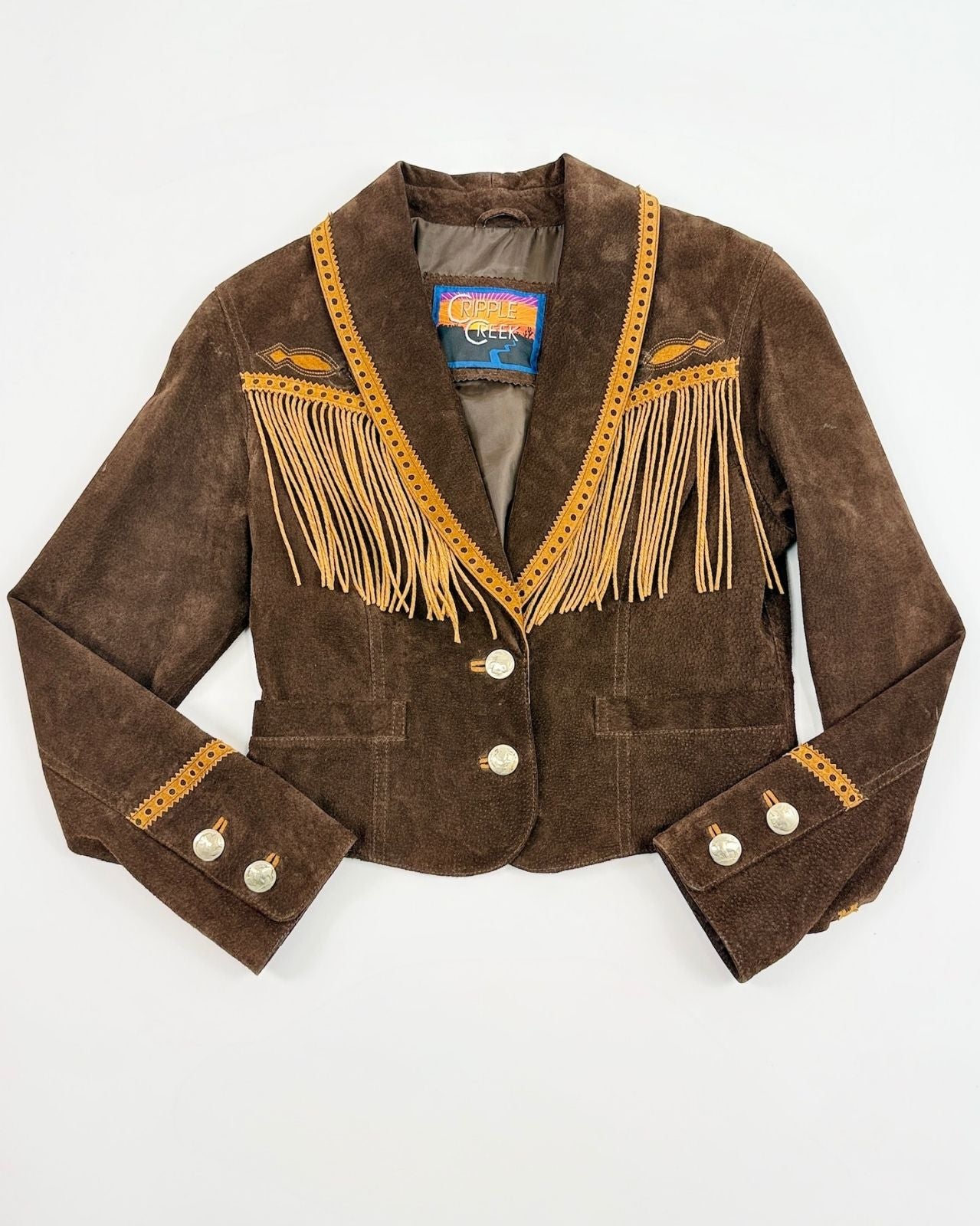 Brown Leather Fringe Jacket