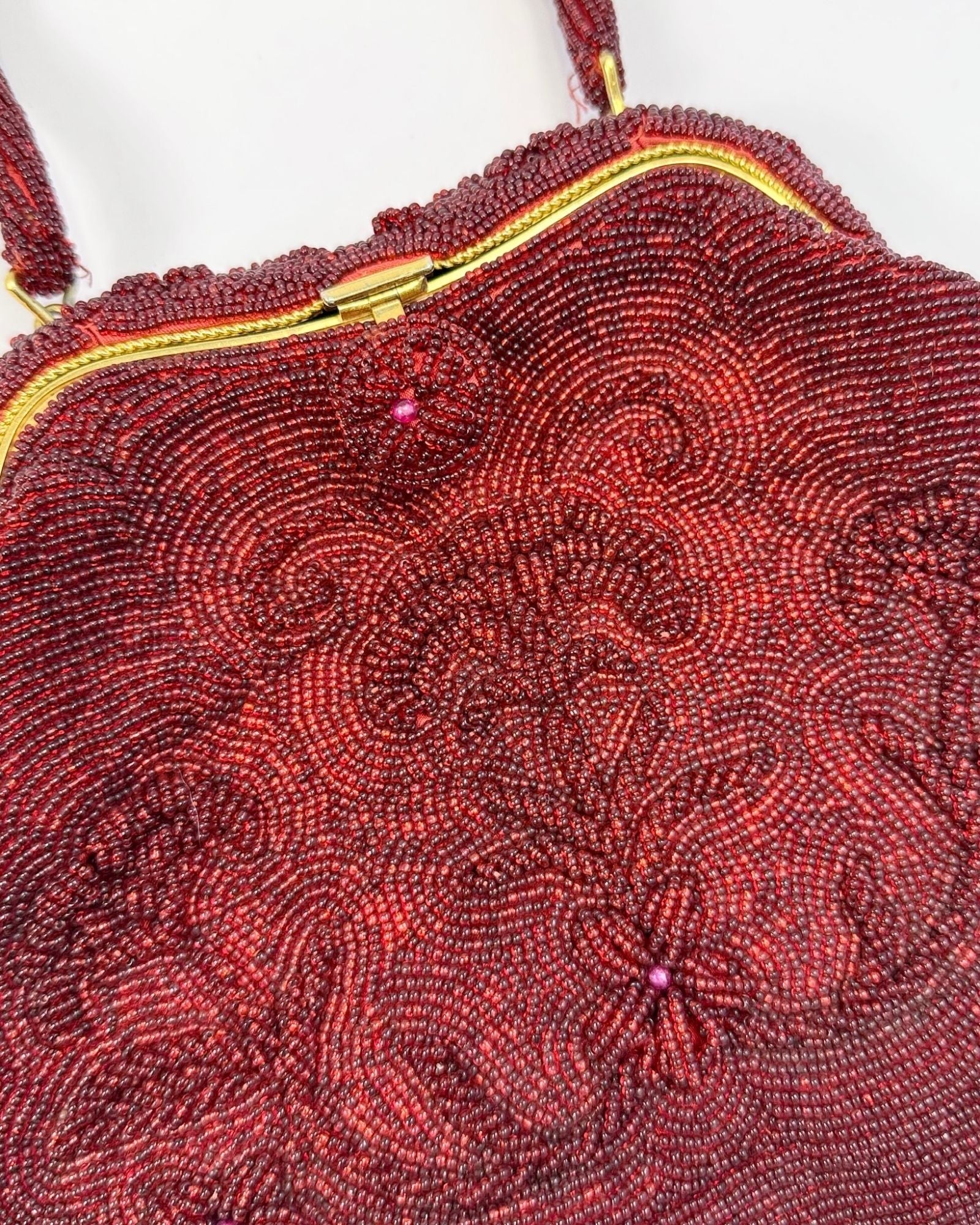 Red Beaded Bag