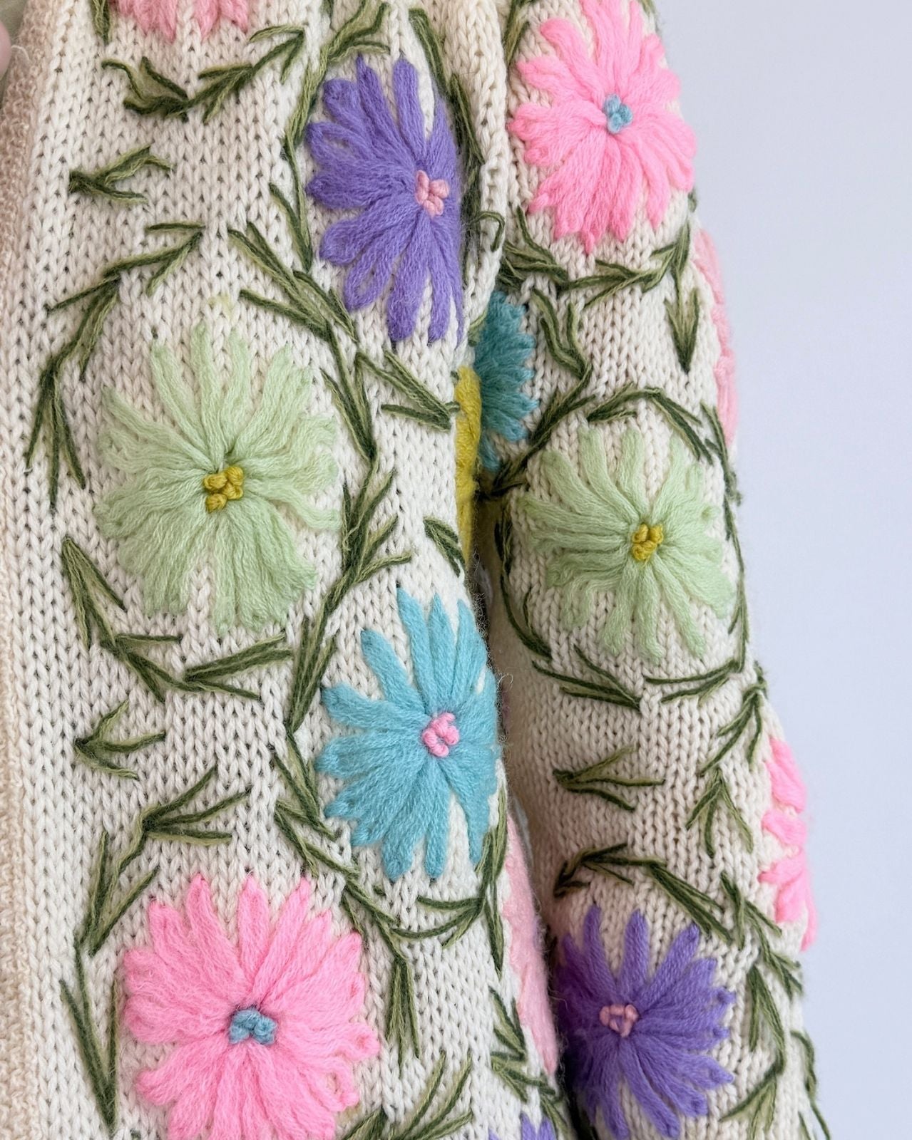 60s Sweet As Spring Embroidered Cardigan