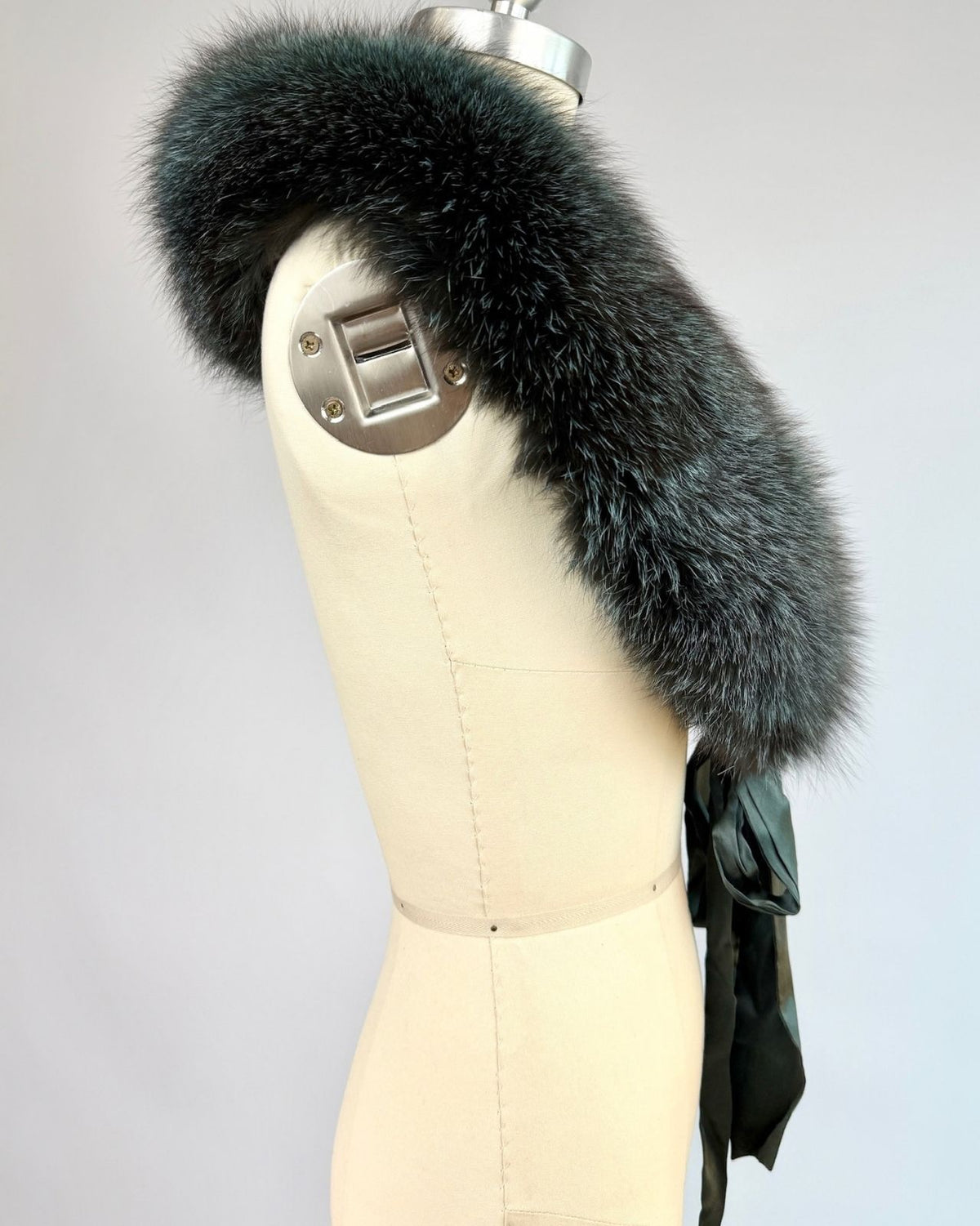Turquoise Fox Fur Collar