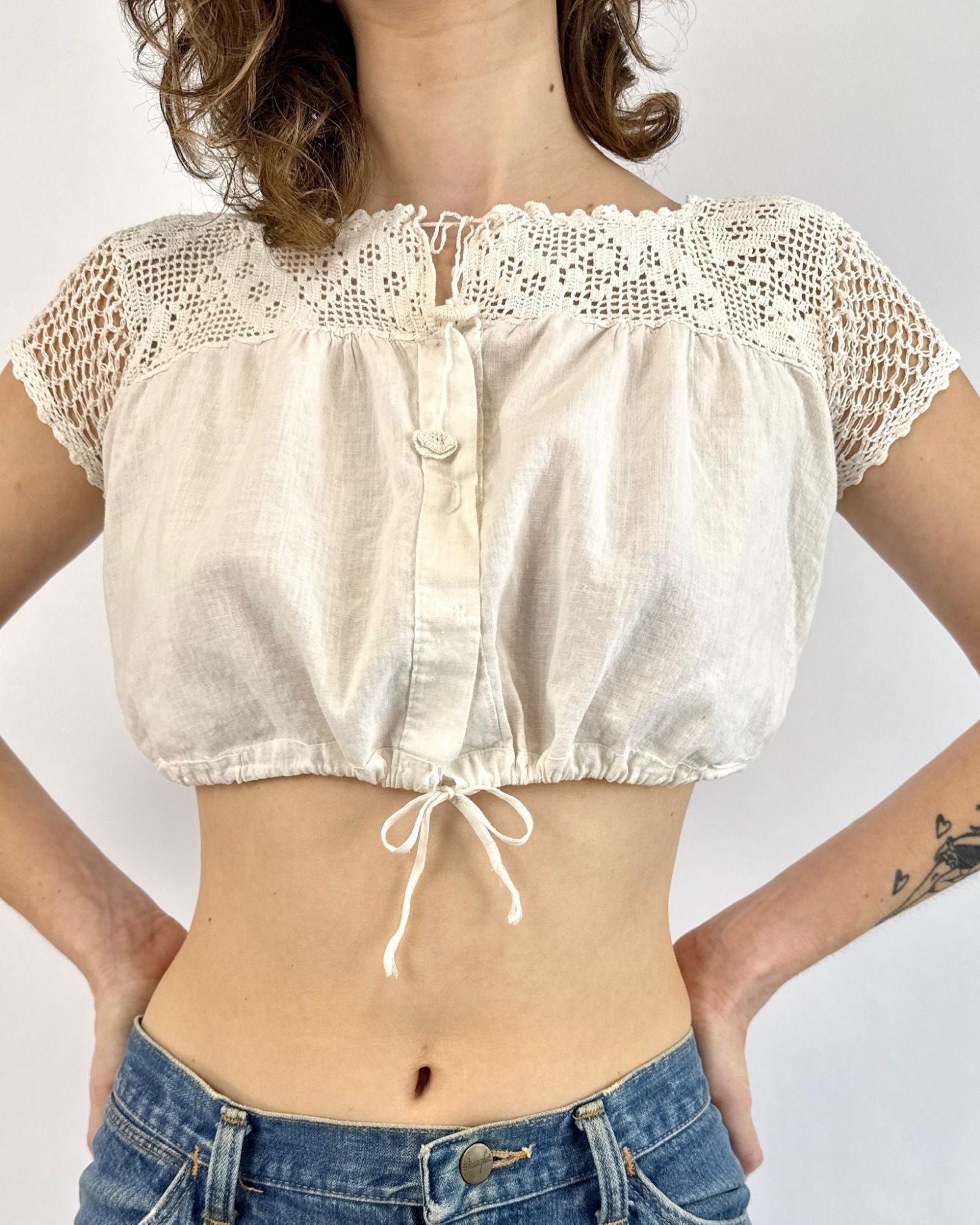 Edwardian Love Notes White Corset Cover