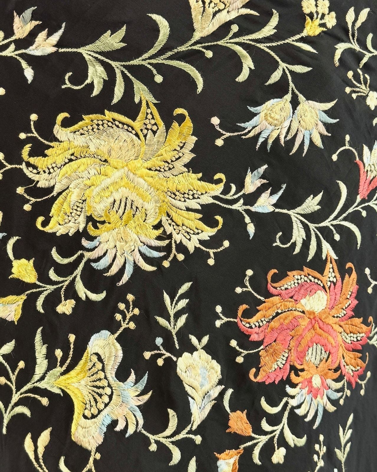 Hidden Blooms Silk Piano Shawl