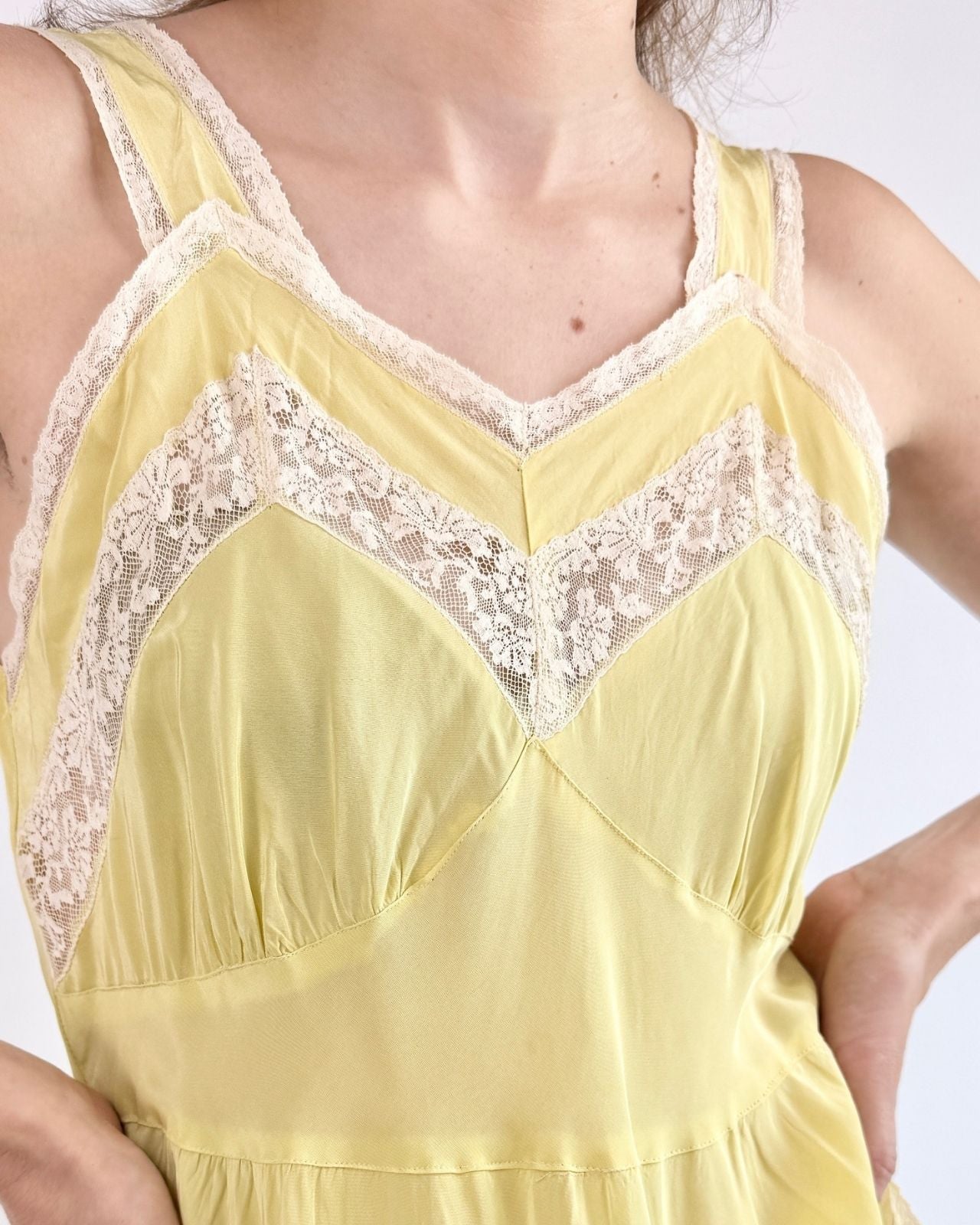 30s Sip of Limoncello Slip Dress