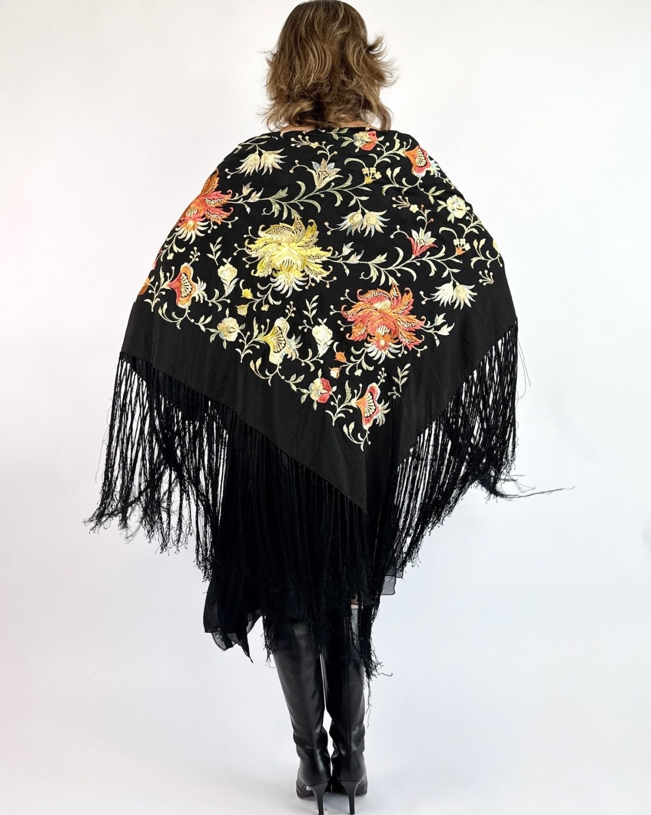 Hidden Blooms Silk Piano Shawl