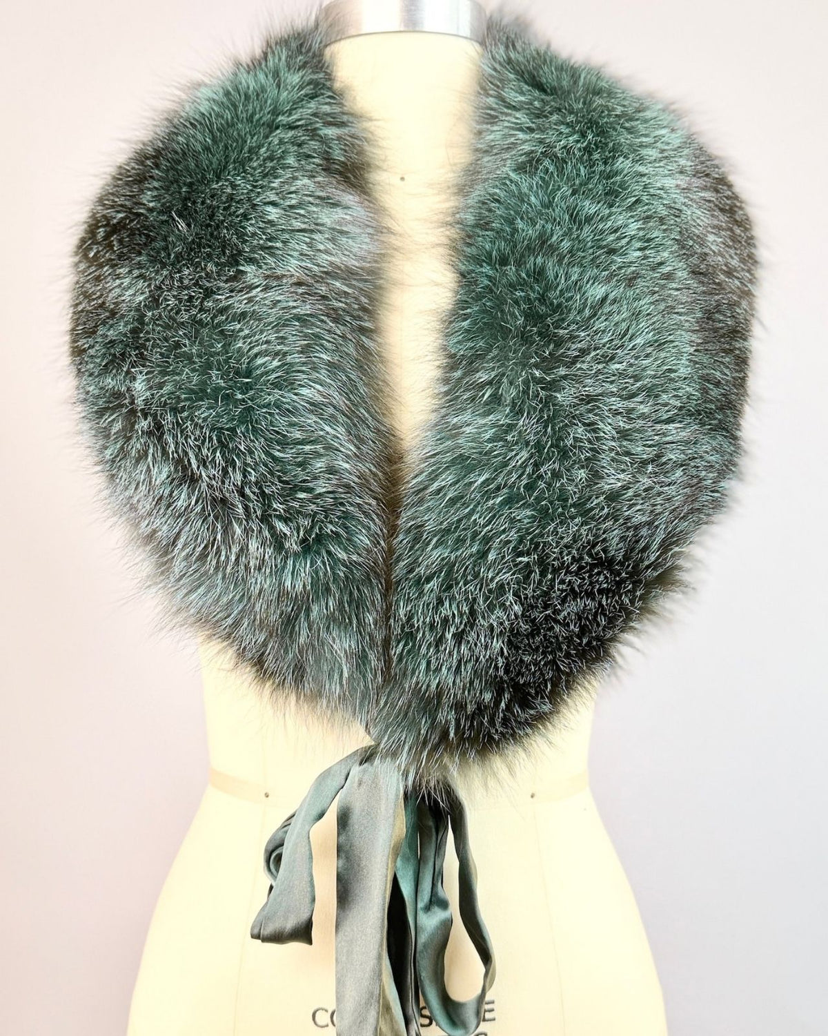 Turquoise Fox Fur Collar