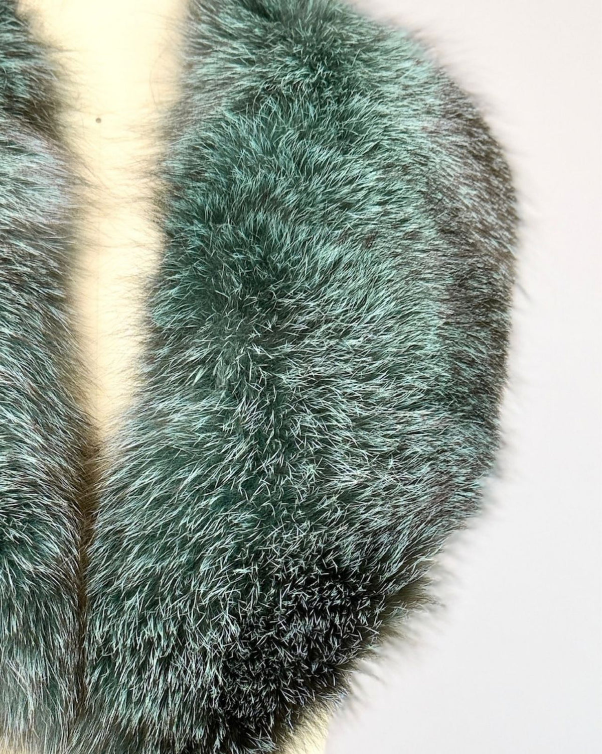 Turquoise Fox Fur Collar