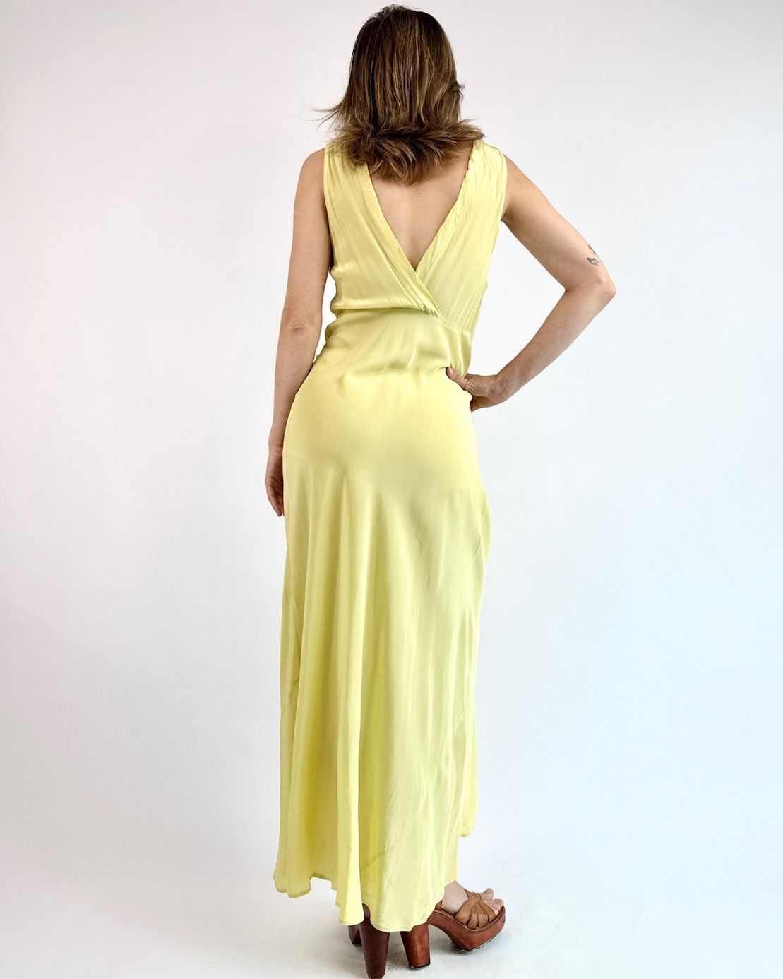 30s Sip of Limoncello Slip Dress