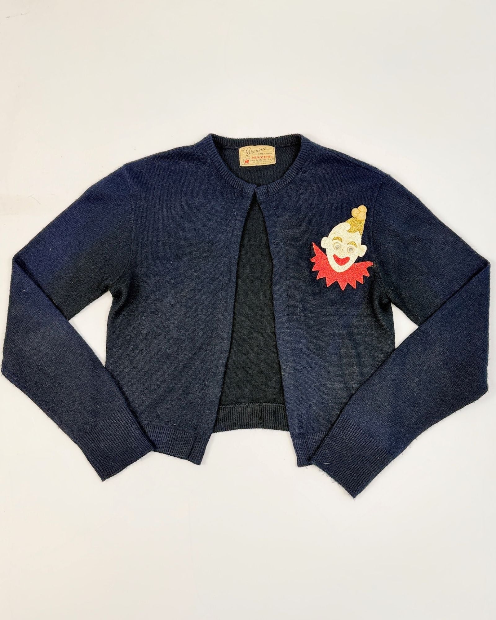 Navy 50s Clown Cardigan