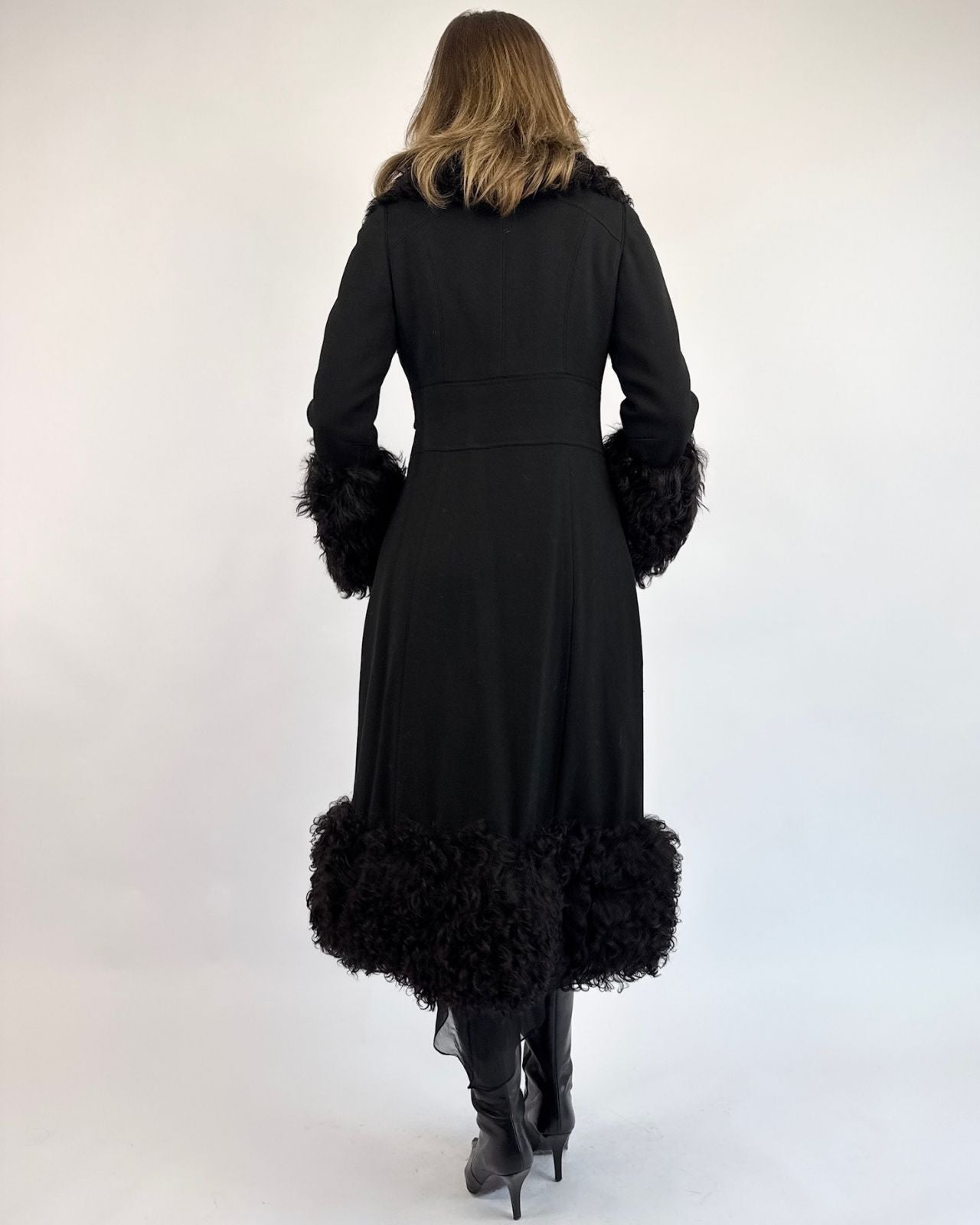 Shadowed Travels Wool Curly Lamb Duster