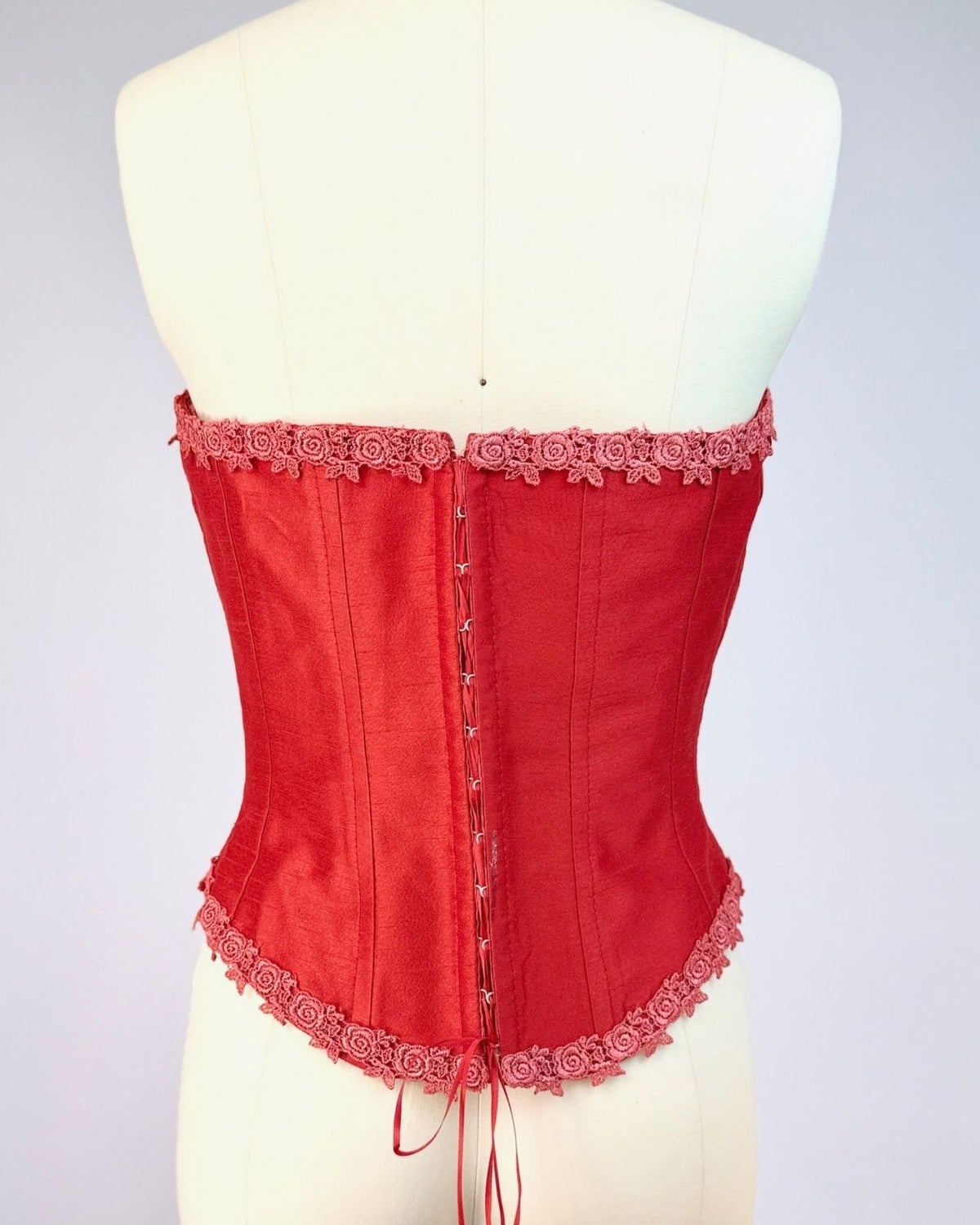 Lorrie Kebala Red Silk Bustier