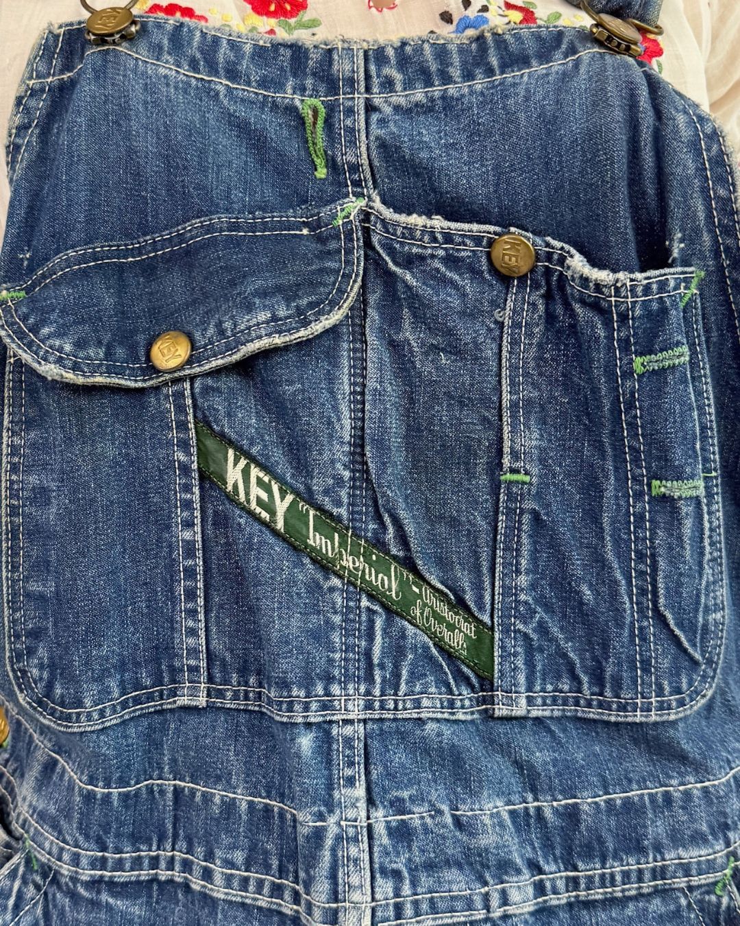 Make A Name Key Indigo Denim Overalls