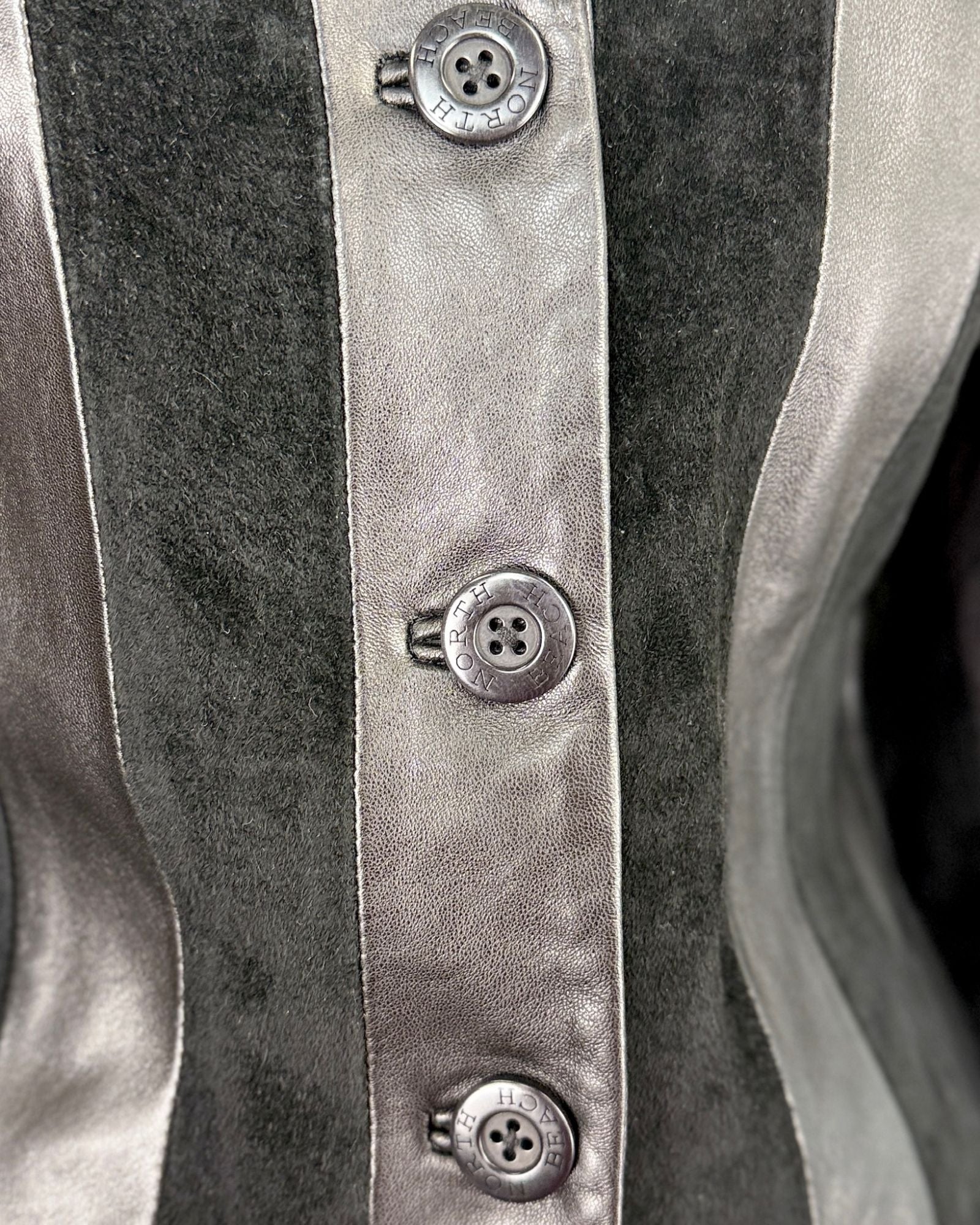 North Beach Leather Suede and Striped Jacket
