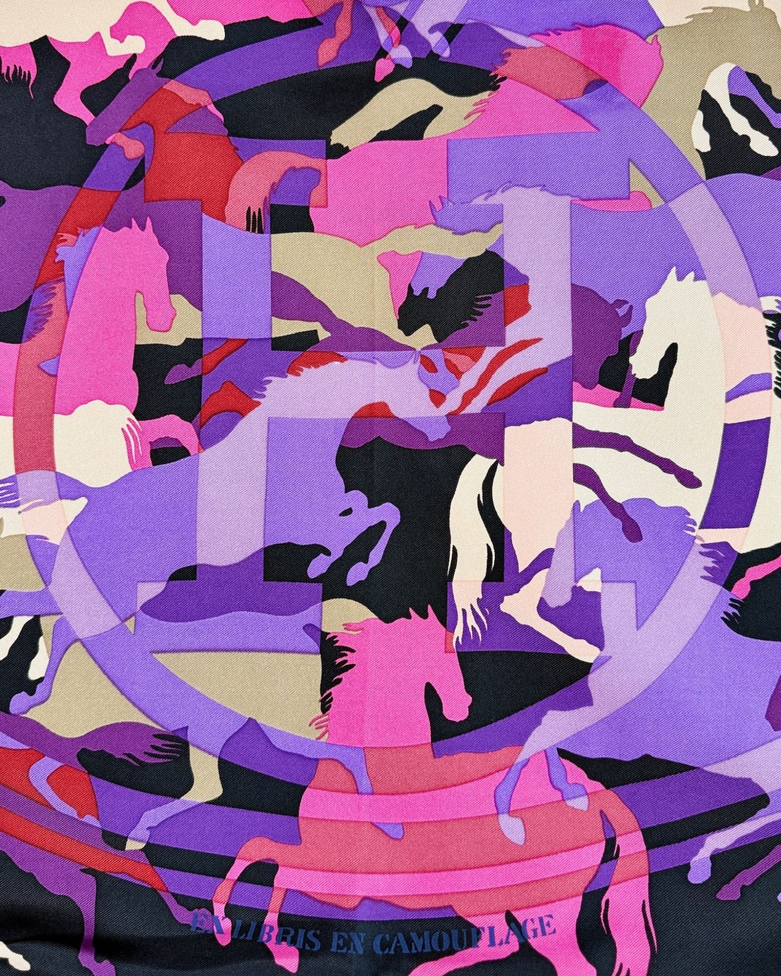 Hermès Neon Horse Silk Pillowcase