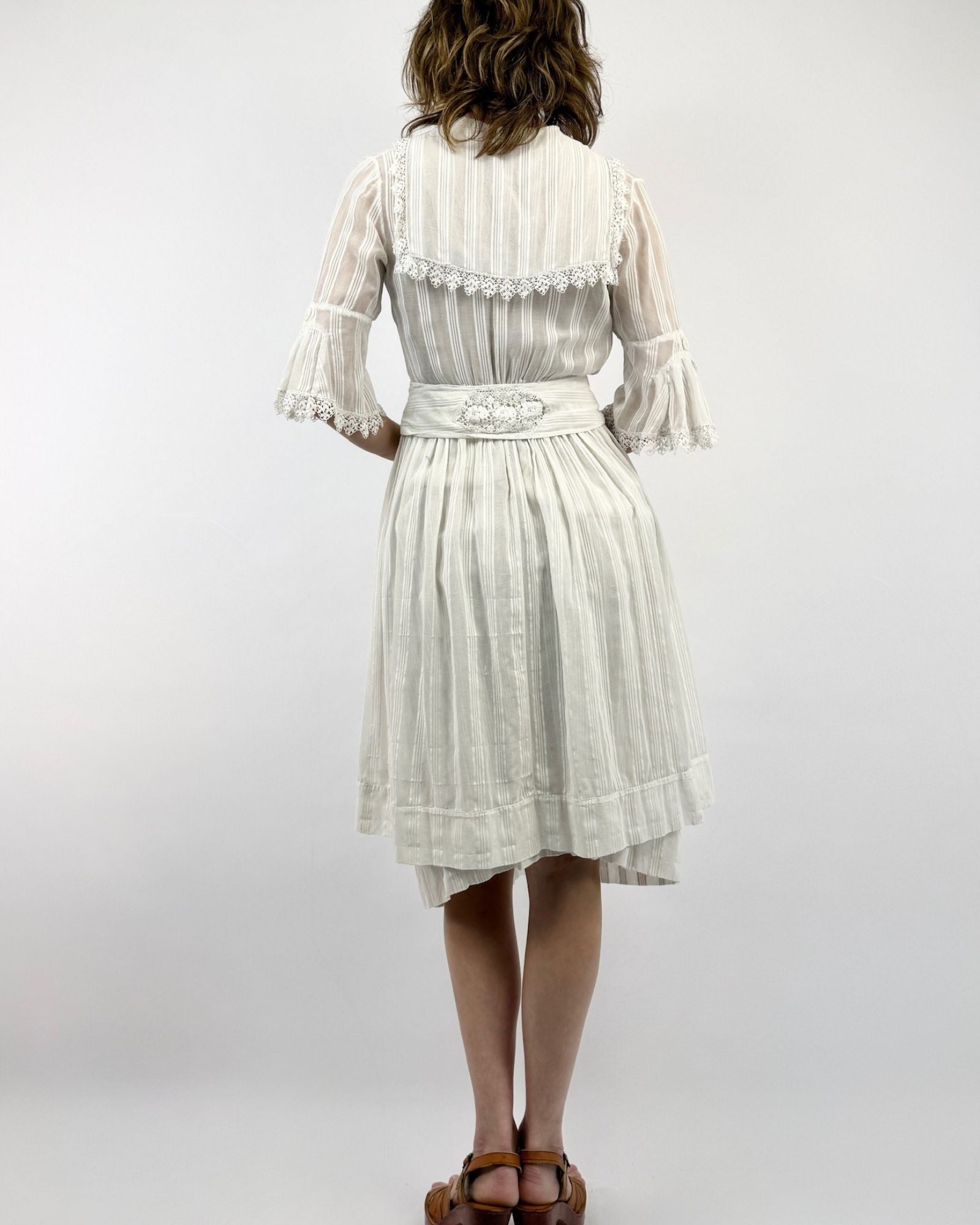 Edwardian Gentle Breezes Striped Lawn Dress