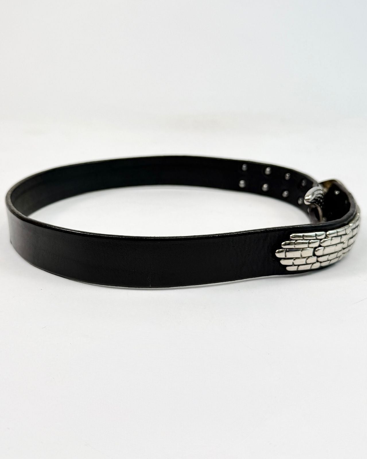 Black and Silver Snake Belt