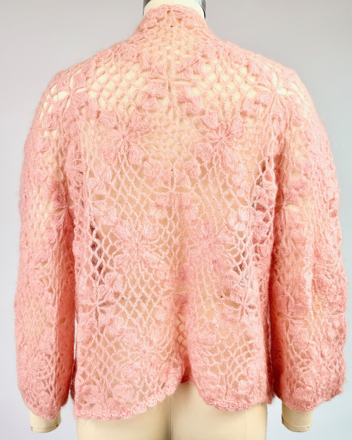 1950s Pink Mohair Cardigan