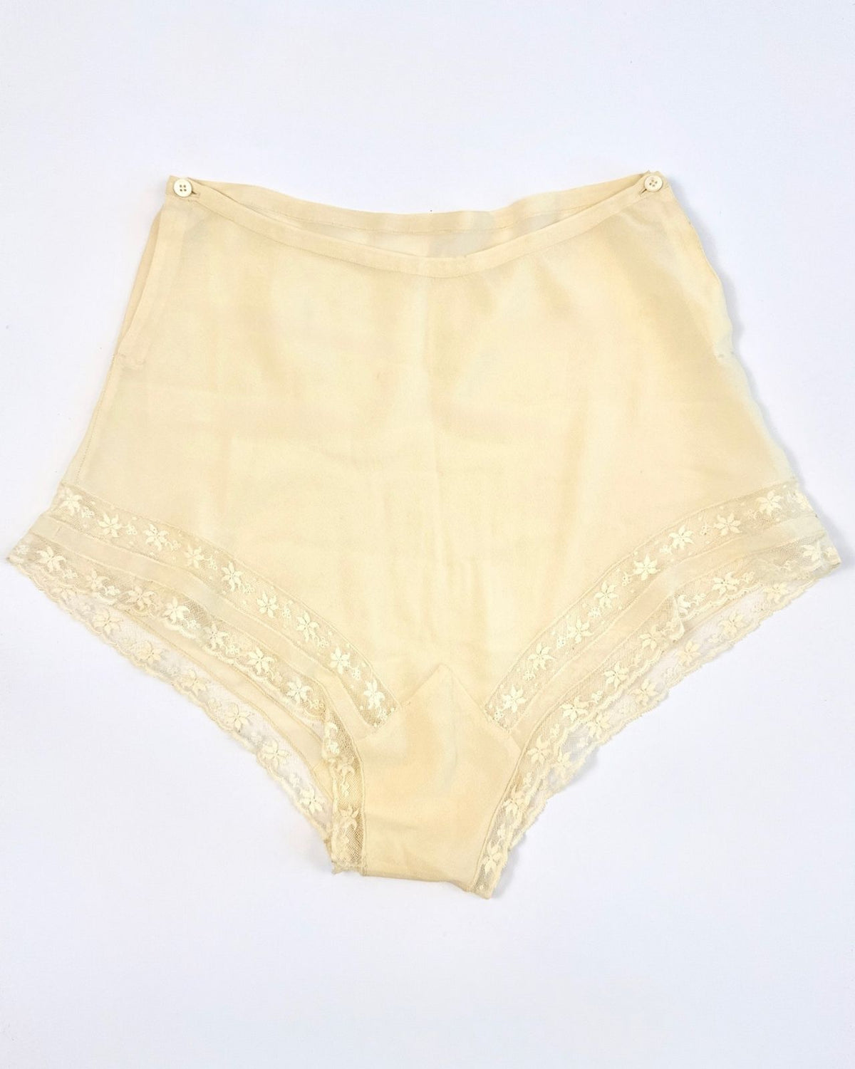 1930s Silk and Lace Tap Shorts