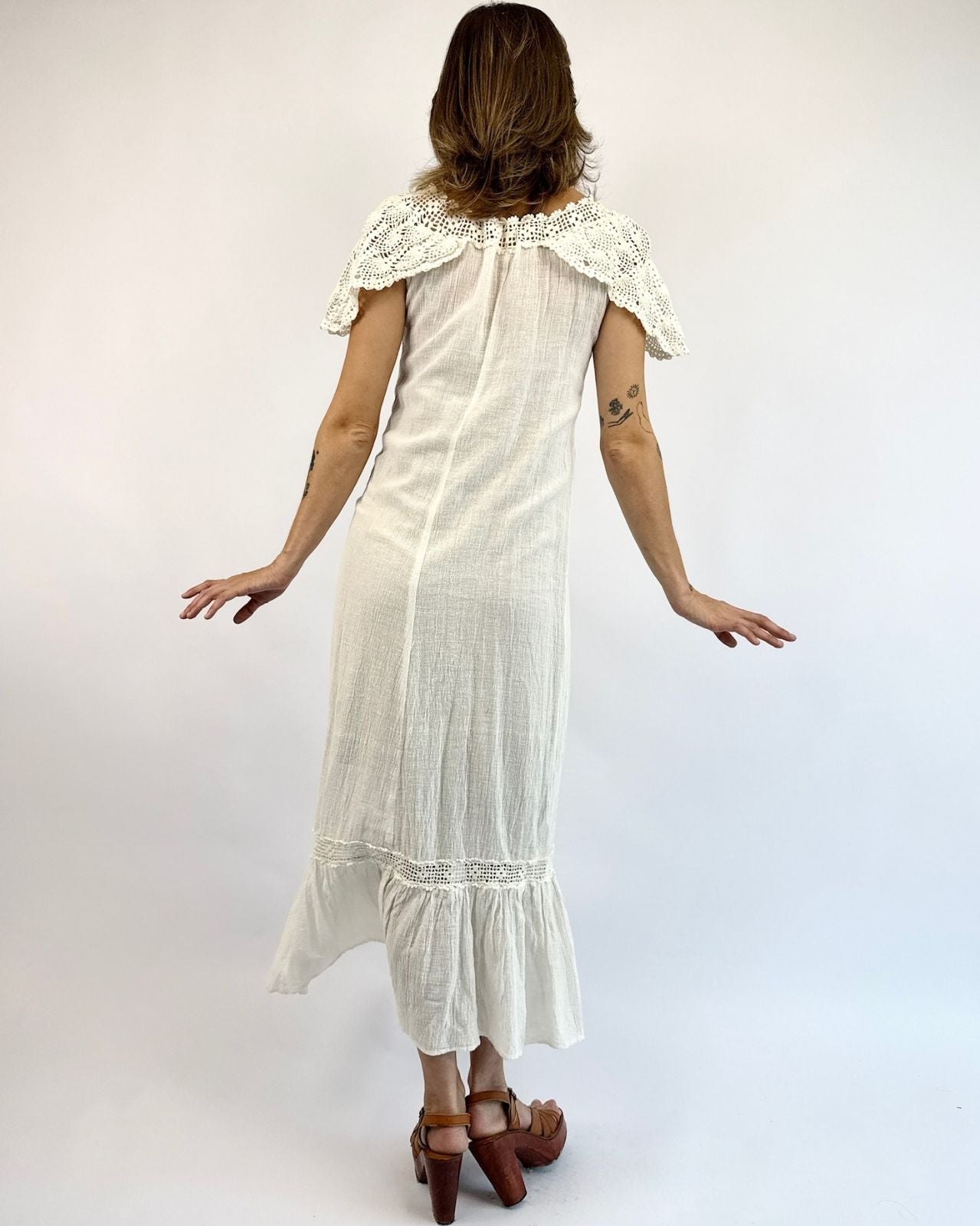 70s Earth Angel Gauze Maxi Dress