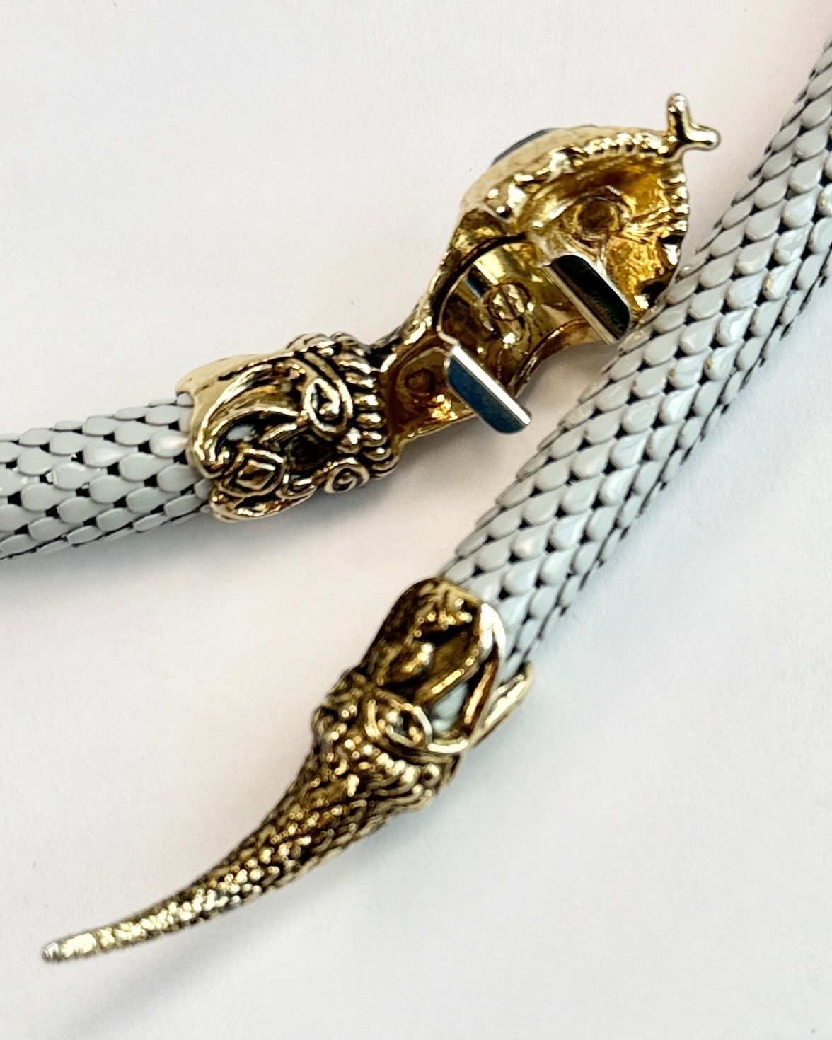 White Snake Mesh Necklace/Belt