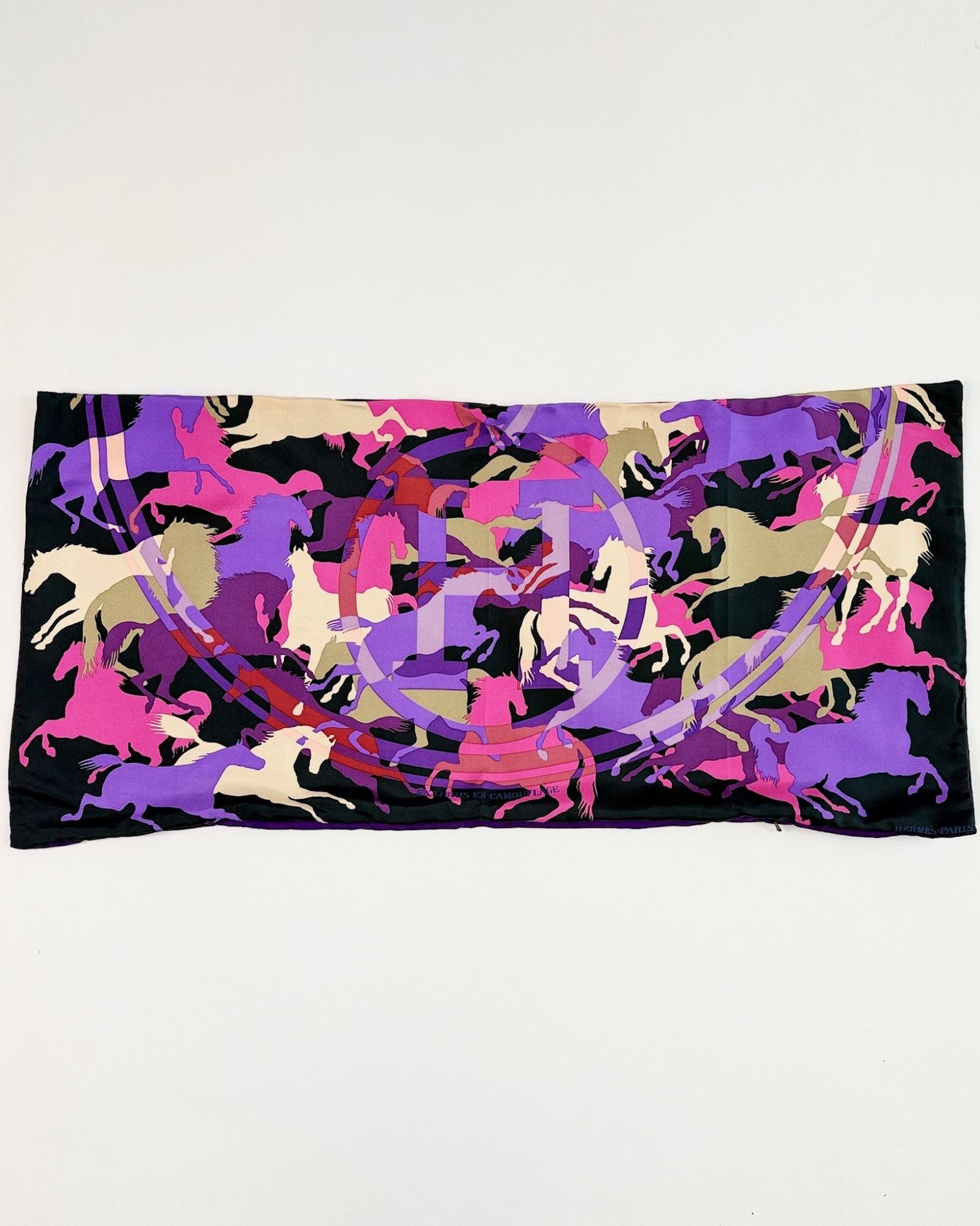 Hermès Neon Horse Silk Pillowcase
