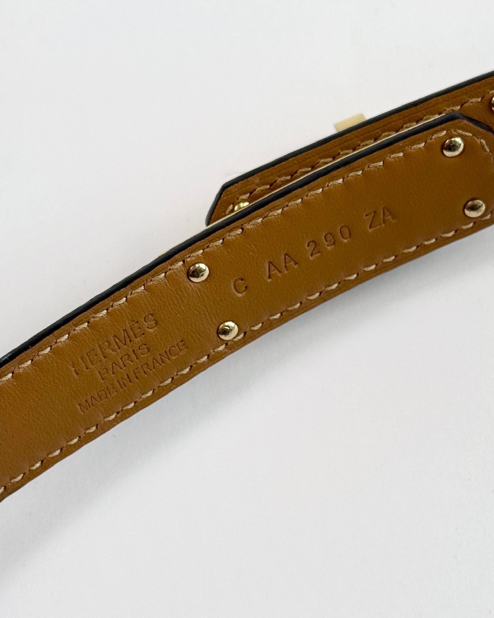 Hermès Black Thin Leather Belt