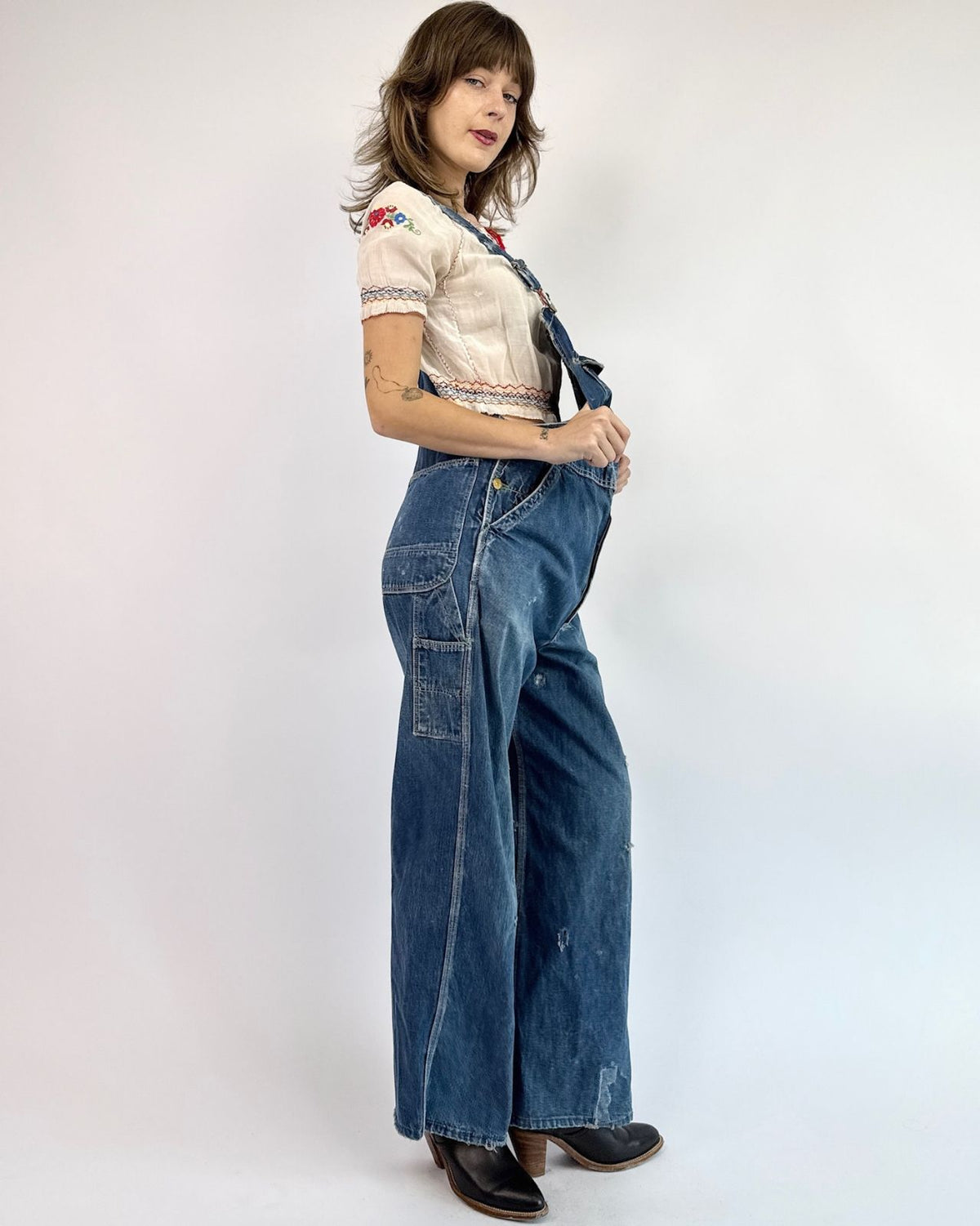 Make A Name Key Indigo Denim Overalls