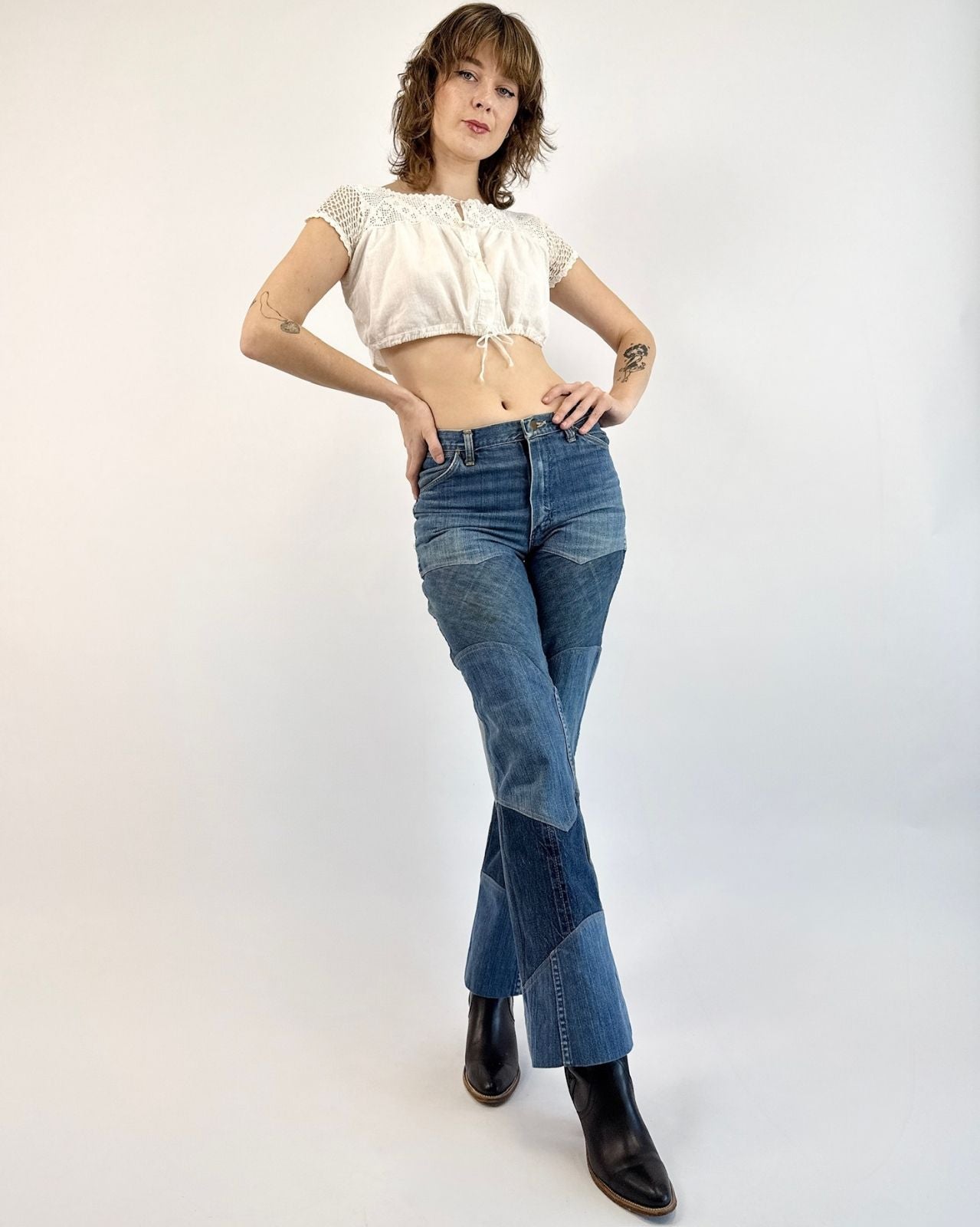 Mended Heart Patchwork Jeans