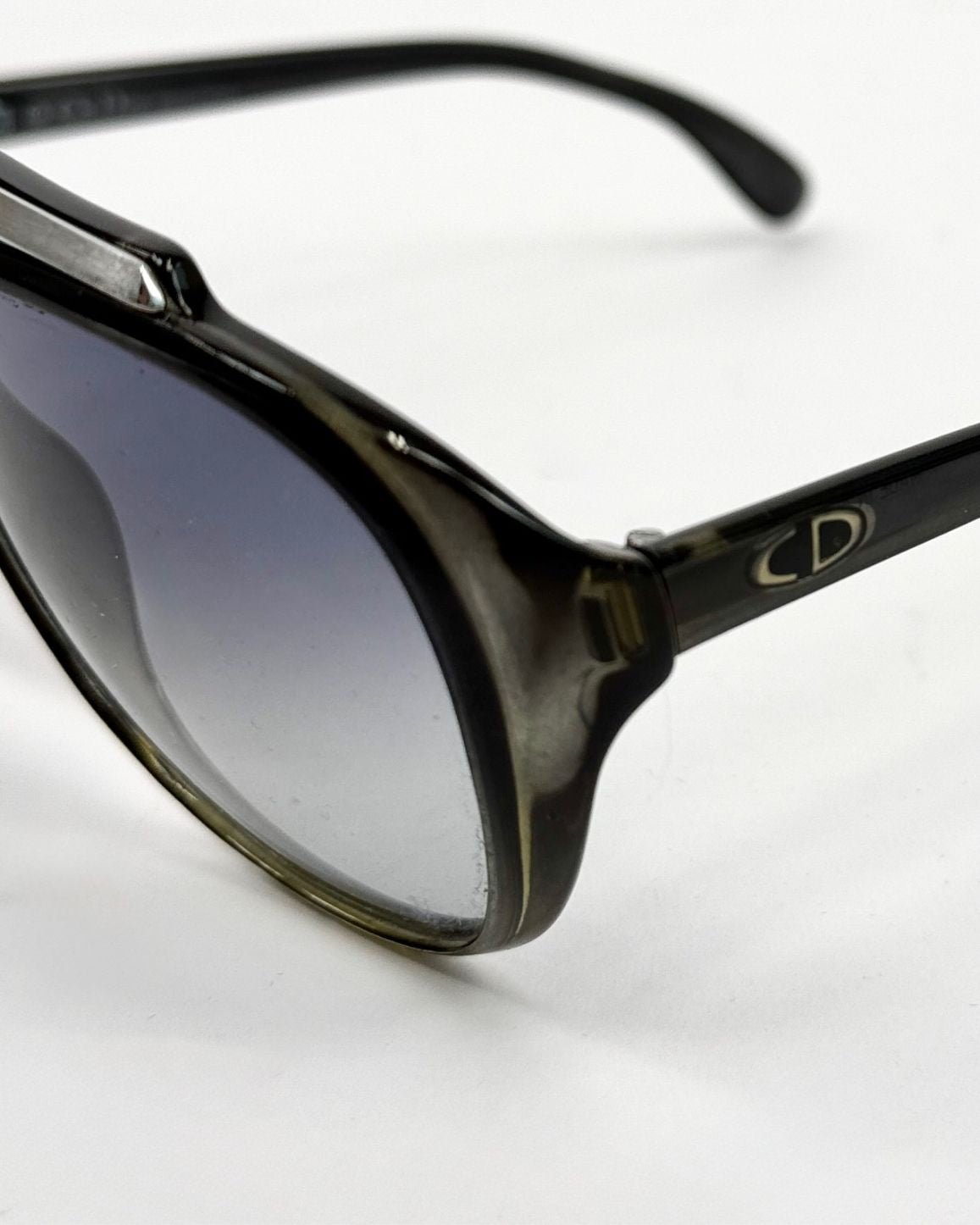 Christian Dior Silver Bar Aviator Sunglasses